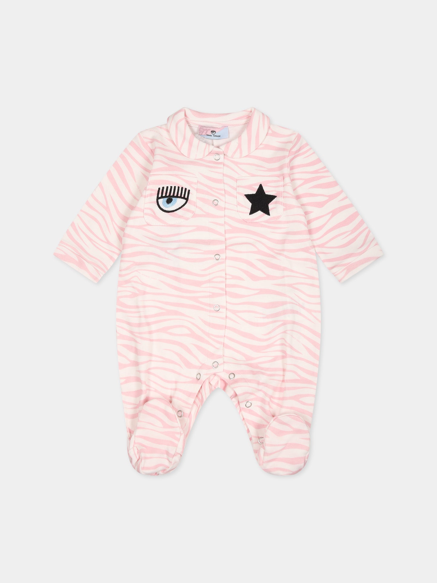 Set bianco per neonata con eyestar,Chiara Ferragni Collection,55B501 2005 167F