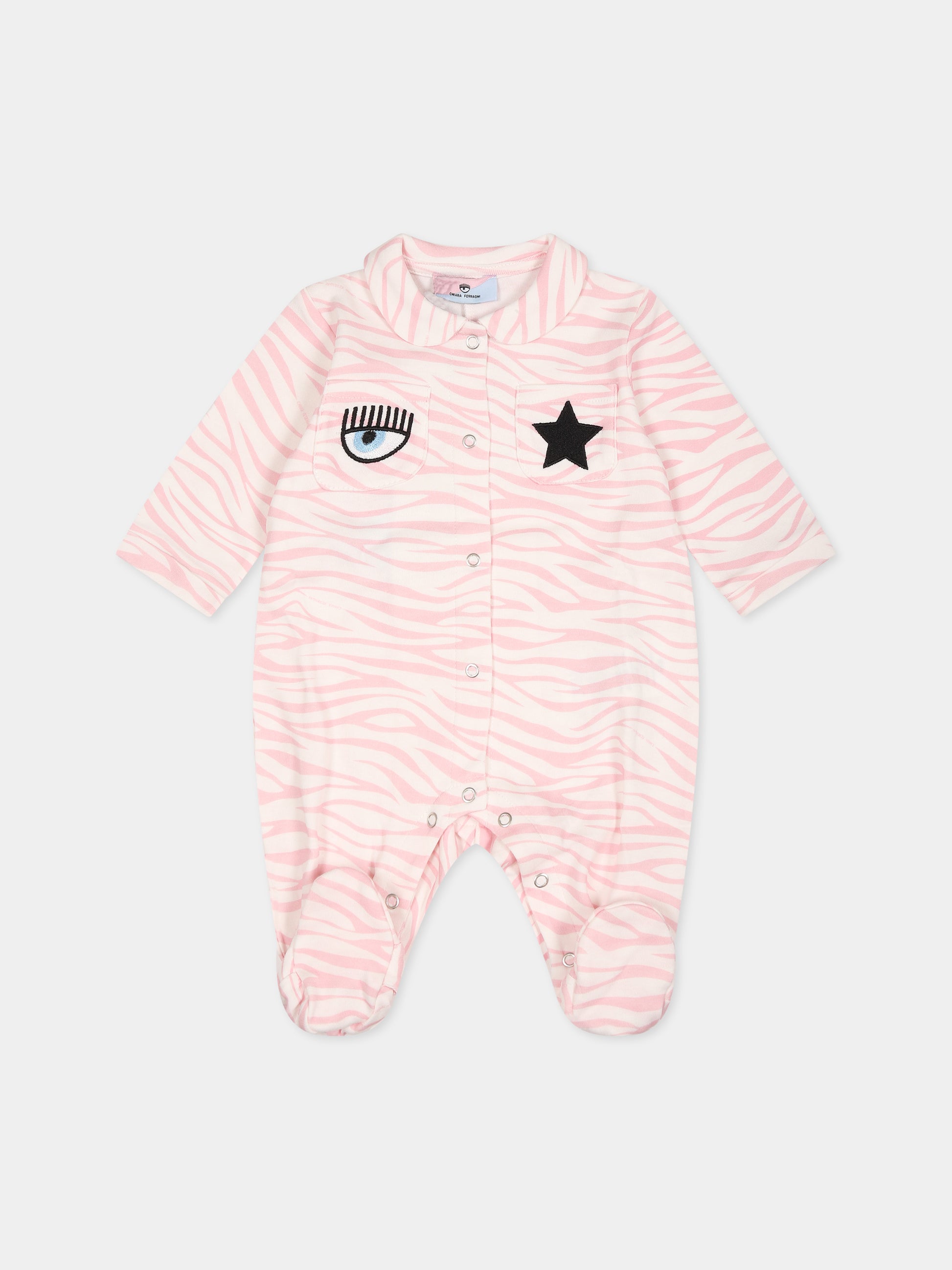 Set bianco per neonata con eyestar,Chiara Ferragni Collection,55B501 2005 167F