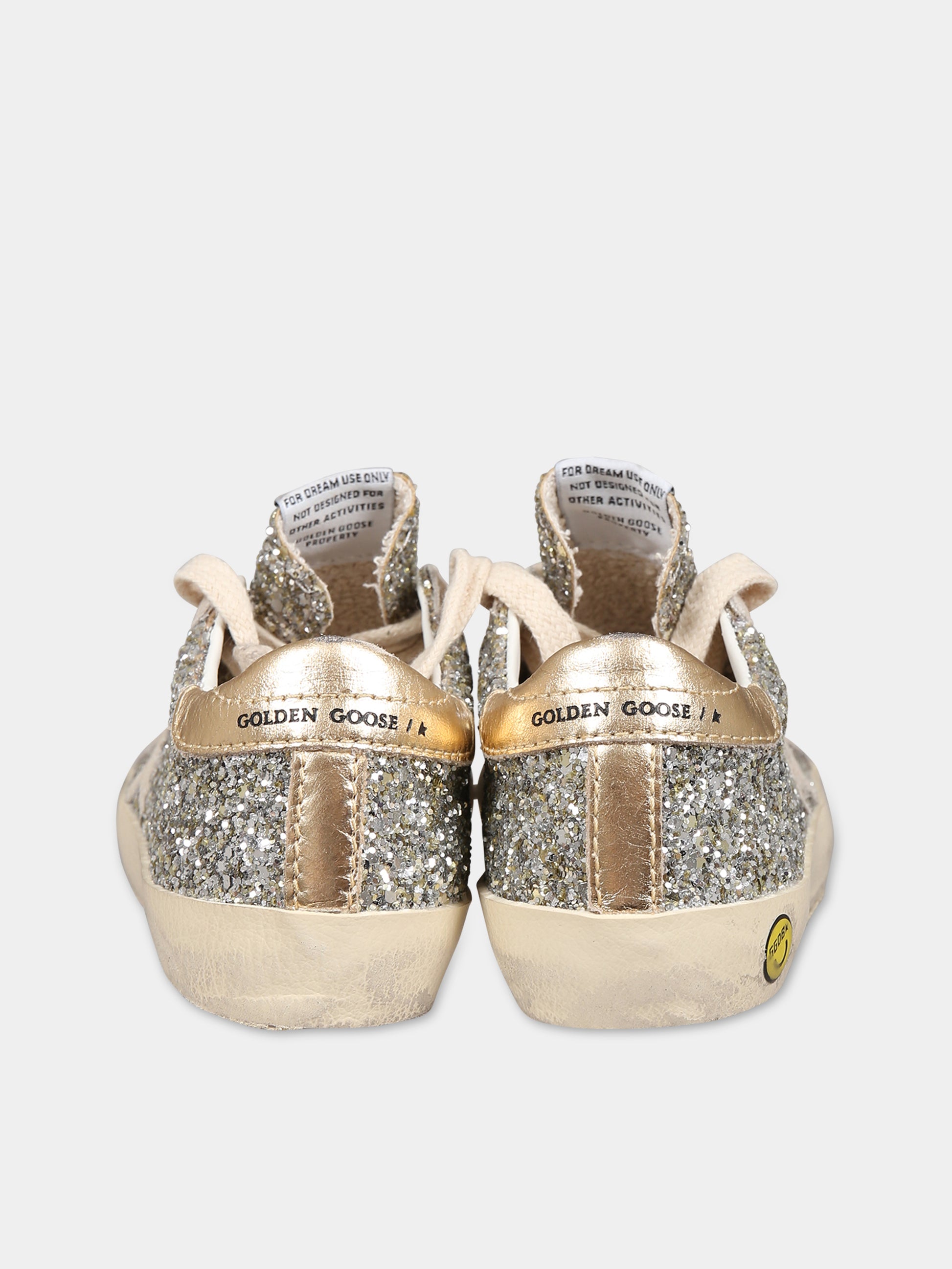 Sneakers Super Star argentate per bambina con iconica stella,Golden Goose,GJF00101 F004345 82226