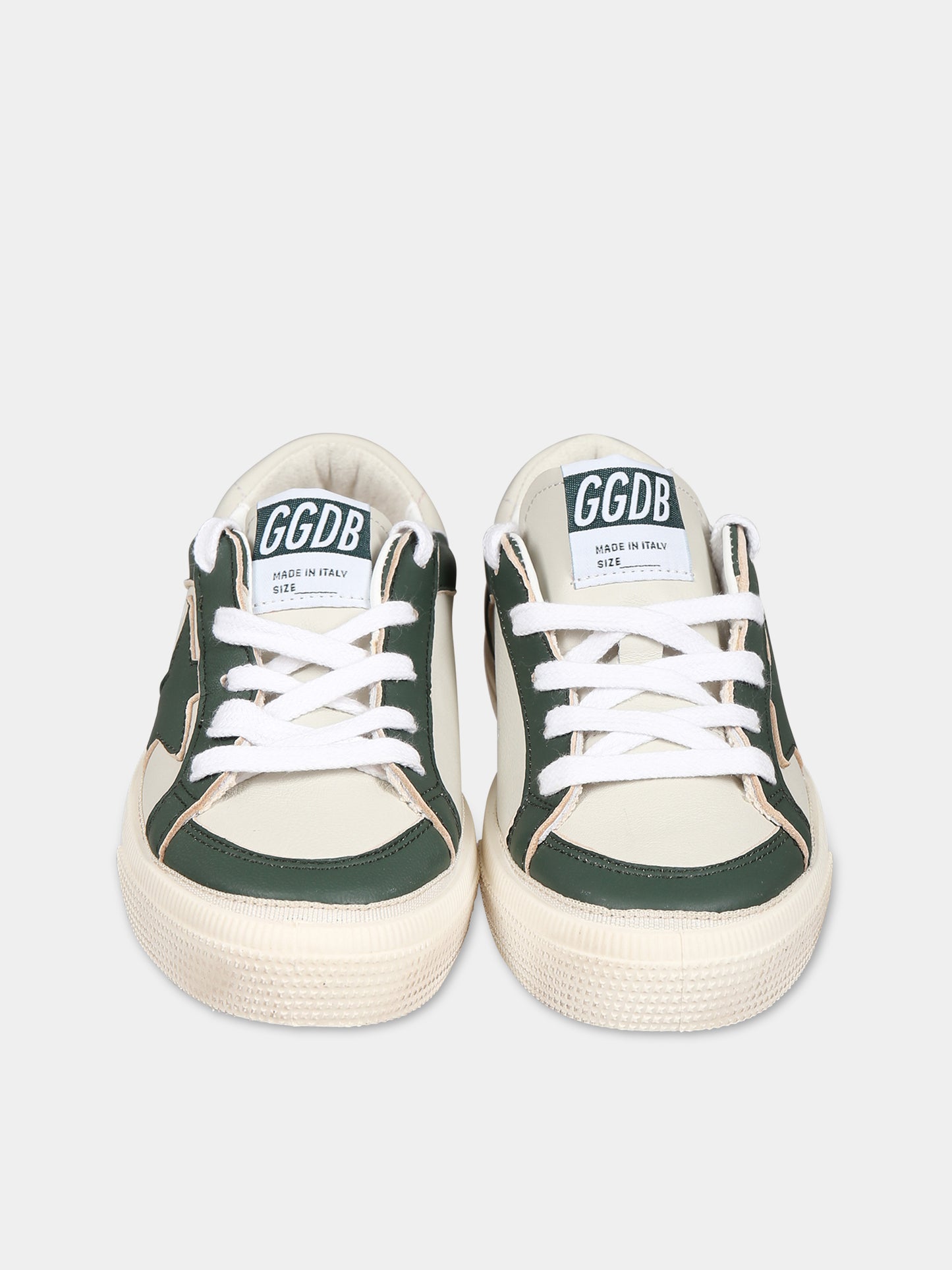Sneakers May avorio per bambini con iconica stella,Golden Goose,GJF00495/GYF00495/GTF00495 F004815 82386