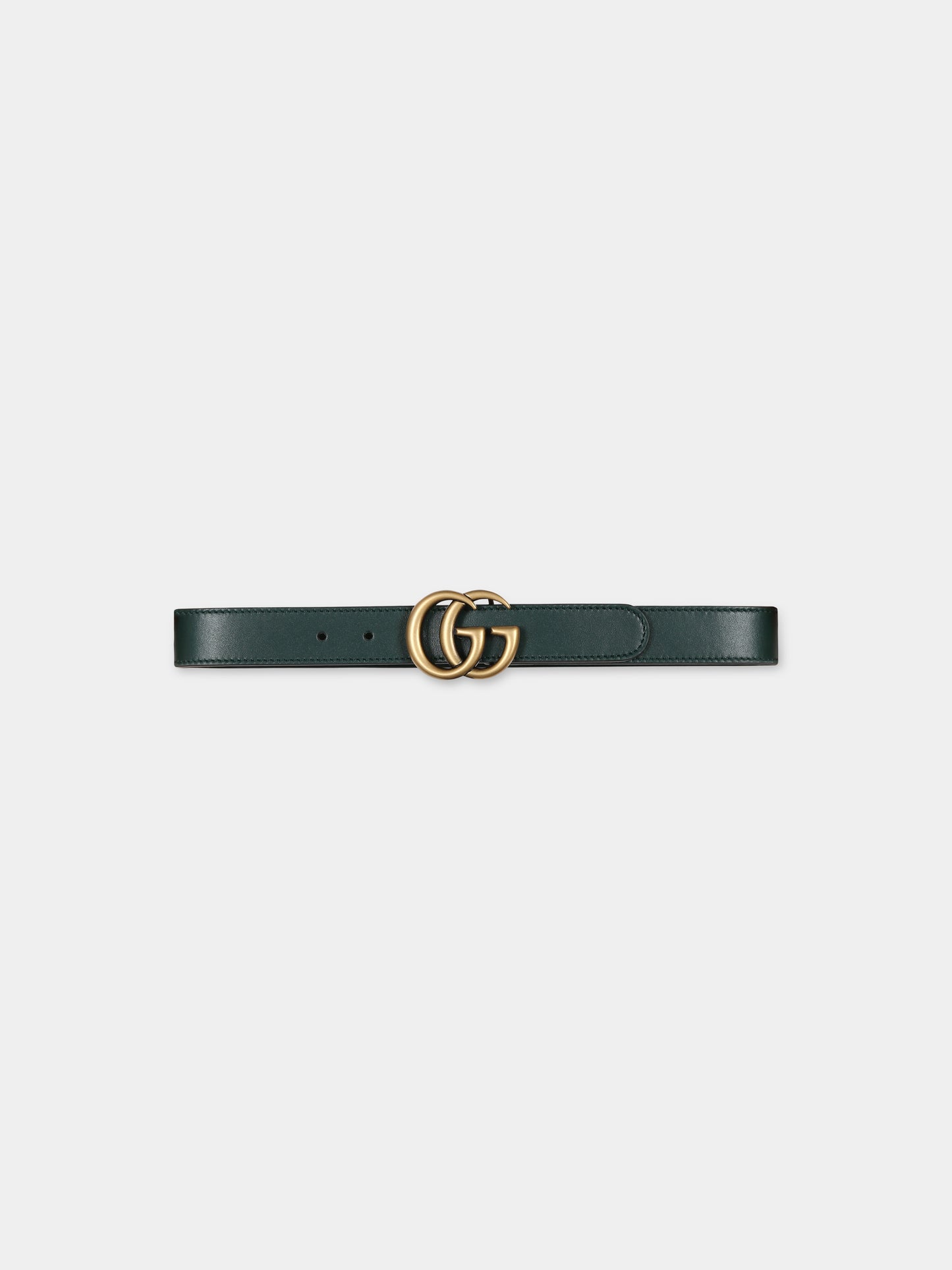 Cintura verde per bambini con doppia G,Gucci Kids,432707 1AAOS 3154
