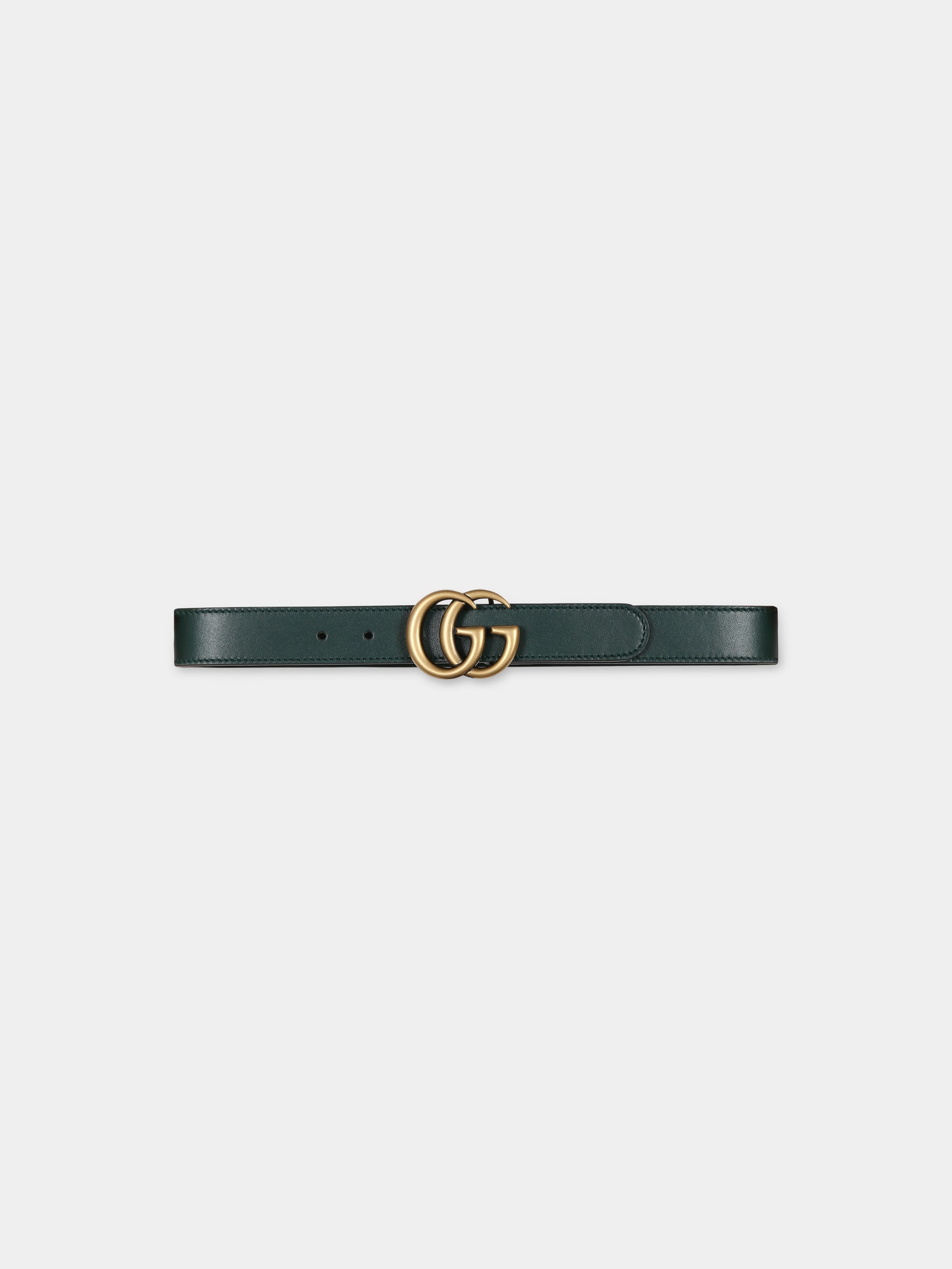 Cintura verde per bambini con doppia G,Gucci Kids,432707 1AAOS 3154
