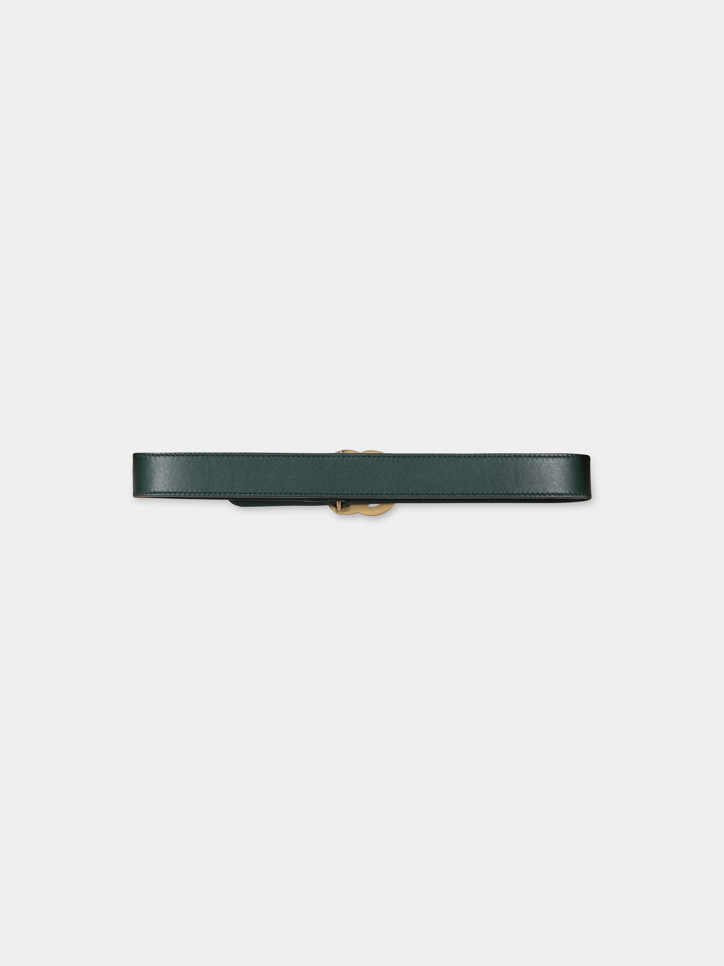 Cintura verde per bambini con doppia G,Gucci Kids,432707 1AAOS 3154