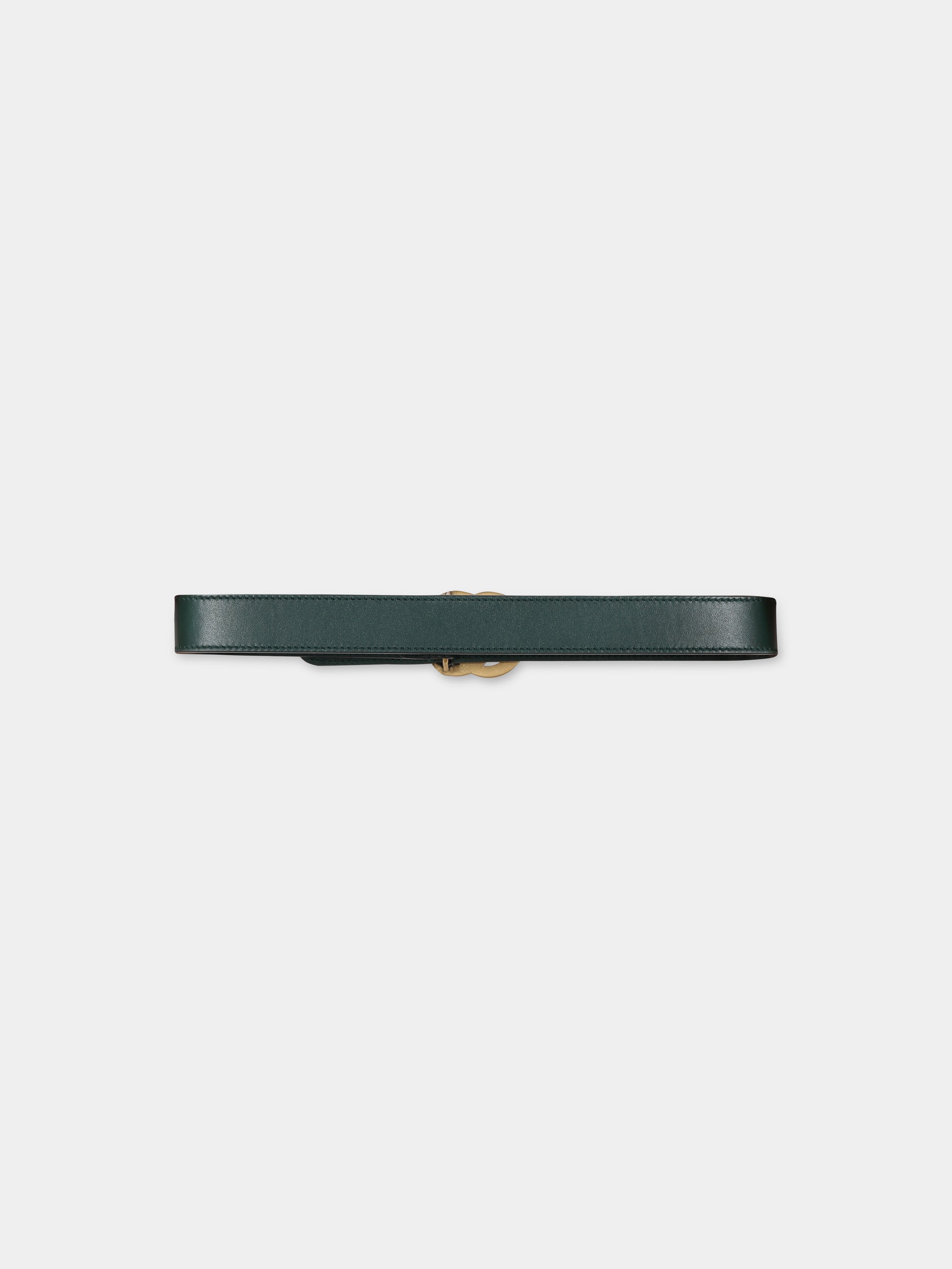 Cintura verde per bambini con doppia G,Gucci Kids,432707 1AAOS 3154