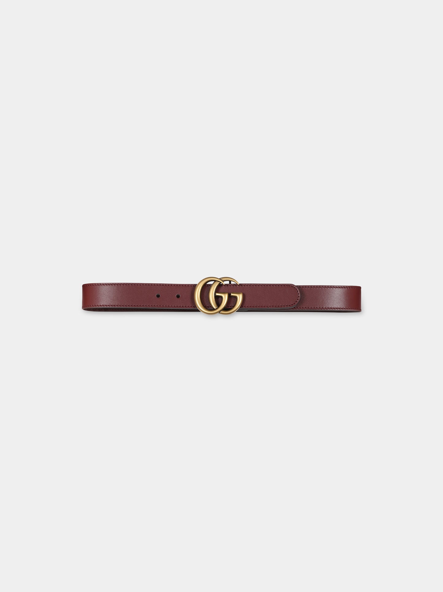 Cintura bordeaux per bambini con doppia G,Gucci Kids,432707 1AAOS 6123