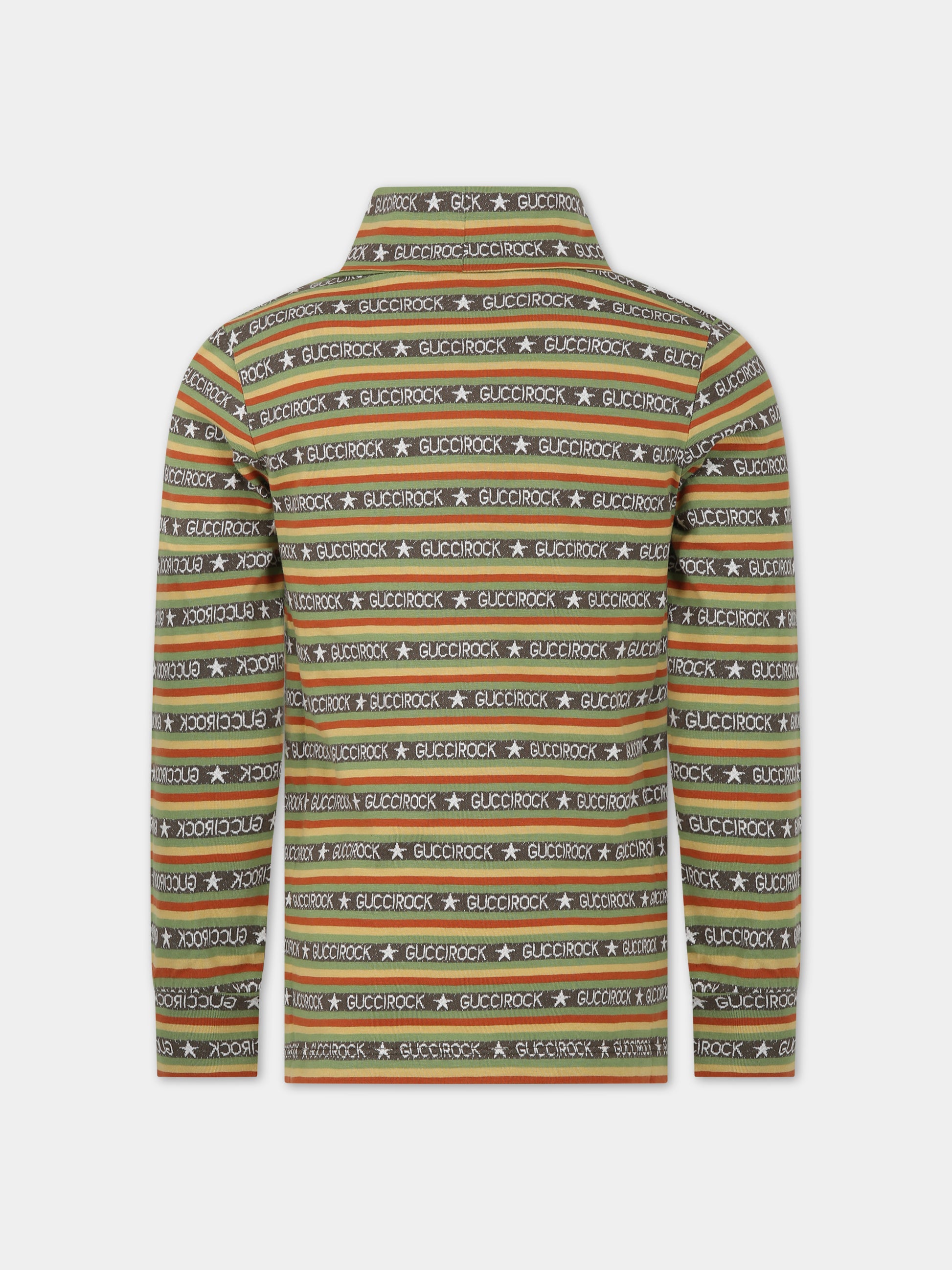 Dolcevita multicolor per bambina con scritta Guccirock,Gucci Kids,755987 XJFLW 3216