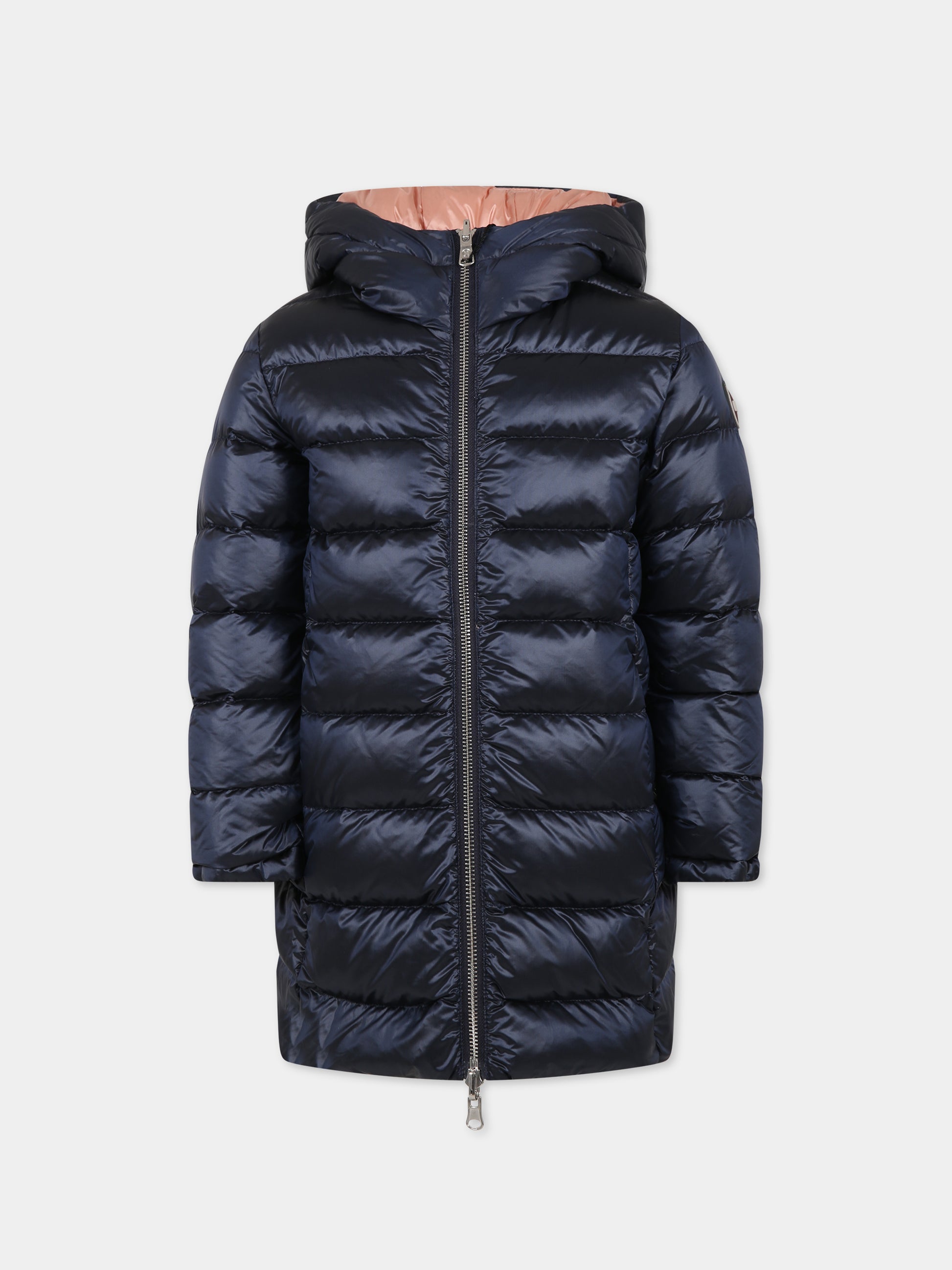 Piumino blu reversibile per bambina con logo,Colmar Originals Kids,3453A 5WG 68