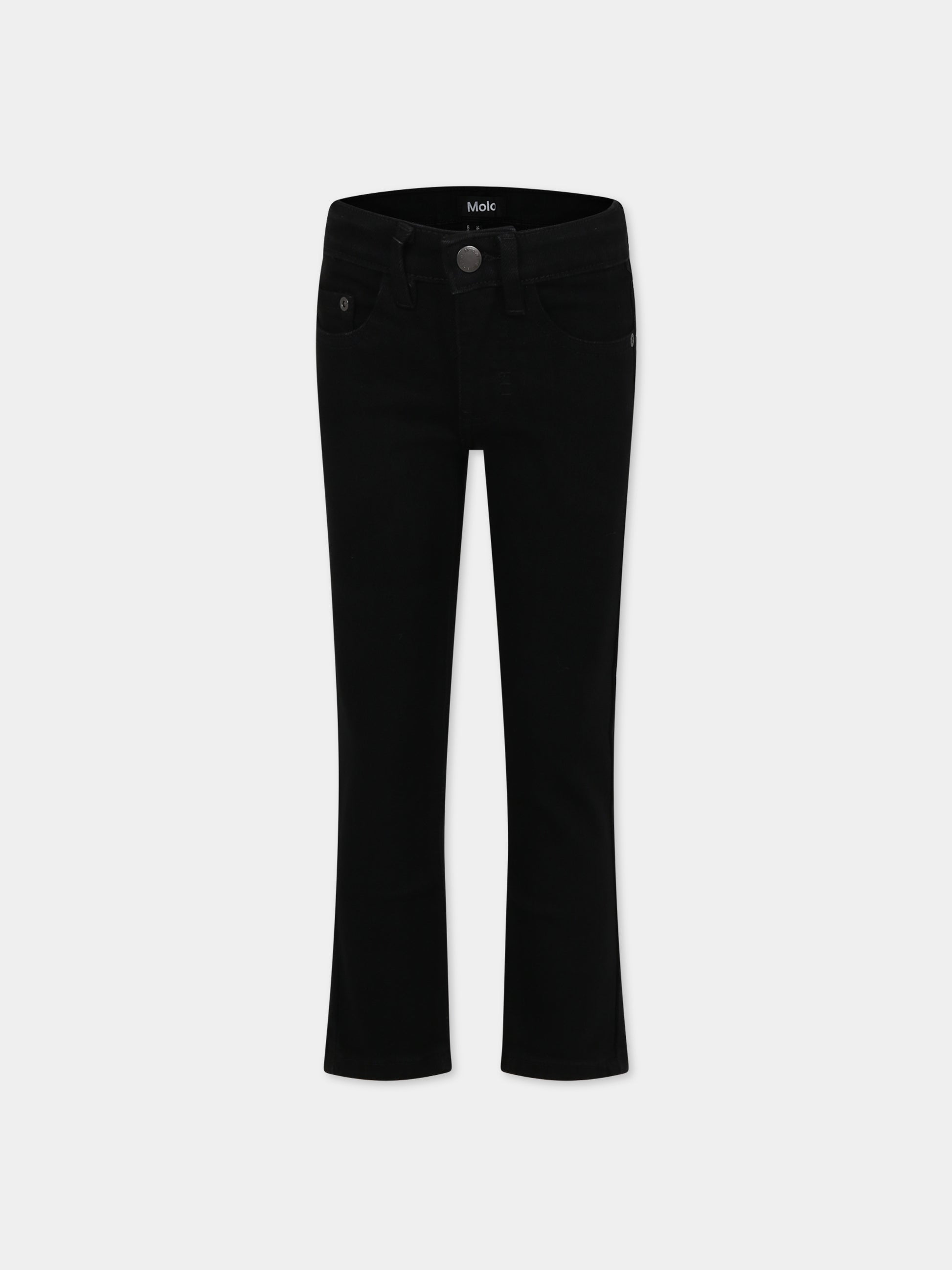 Jeans neri per bambino con logo,Molo,1W23I109 0099