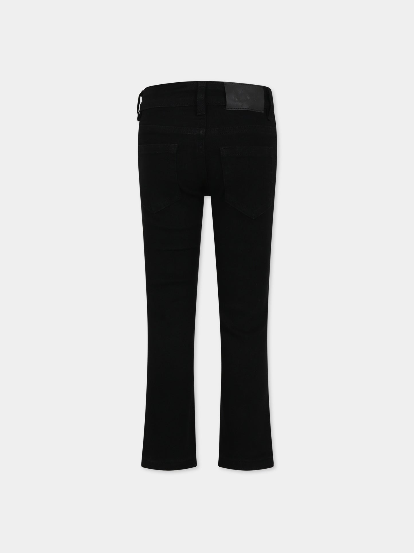 Jeans neri per bambino con logo,Molo,1W23I109 0099