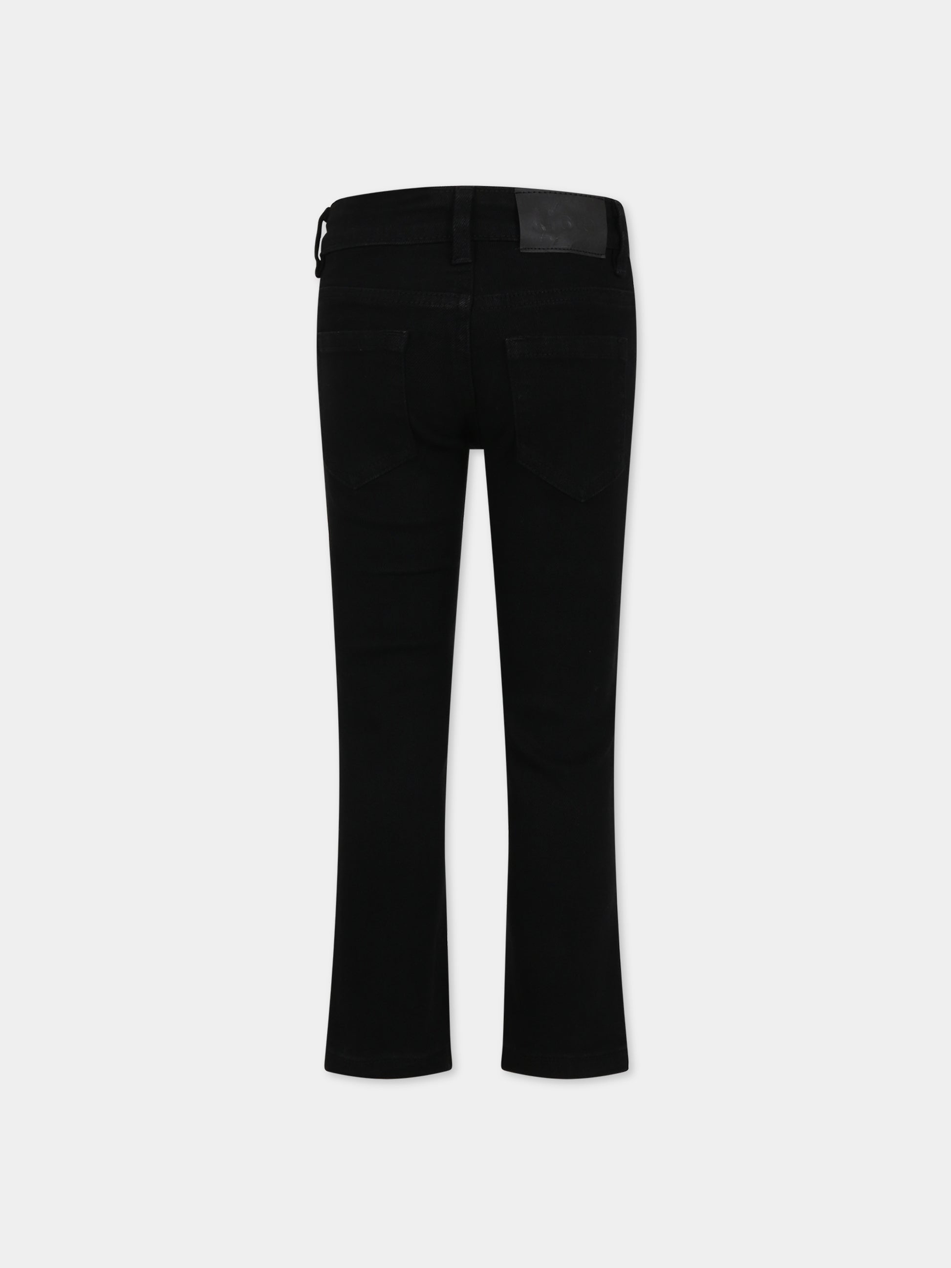 Jeans neri per bambino con logo,Molo,1W23I109 0099