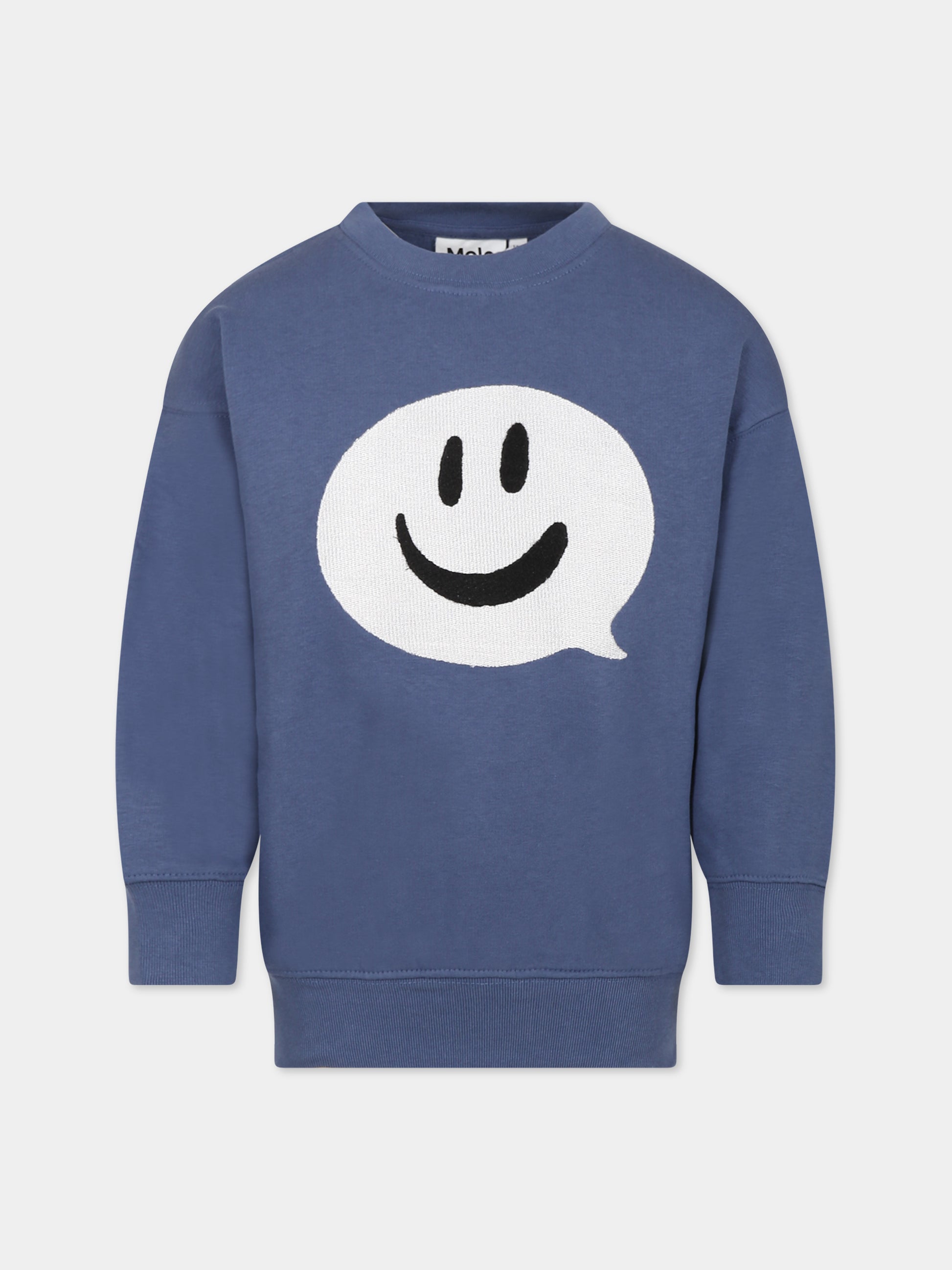 Felpa blu per bambini con smile,Molo,1W23J202 8805