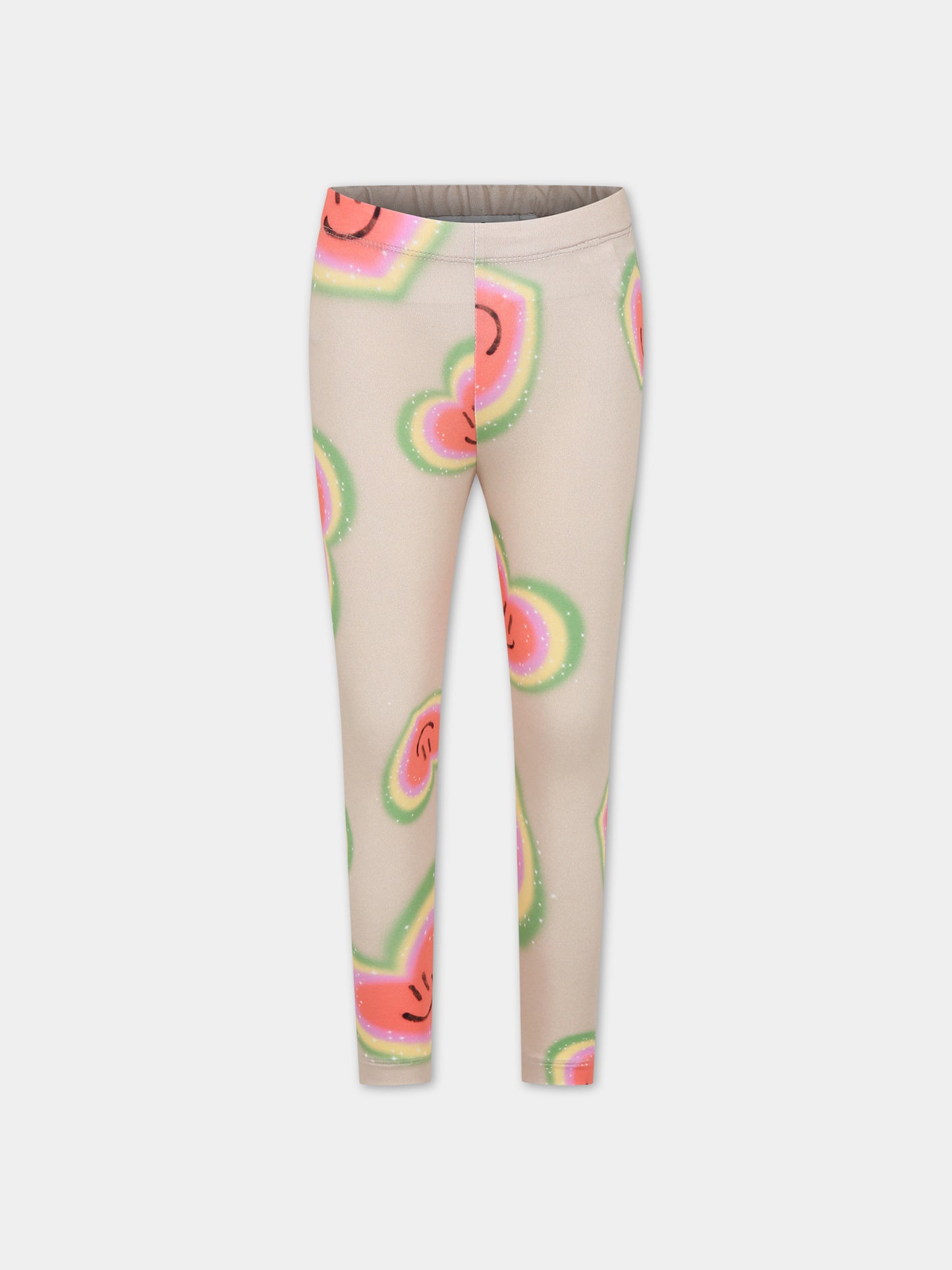 Leggings avorio per neonata con smile,Molo,2W23F209 6869