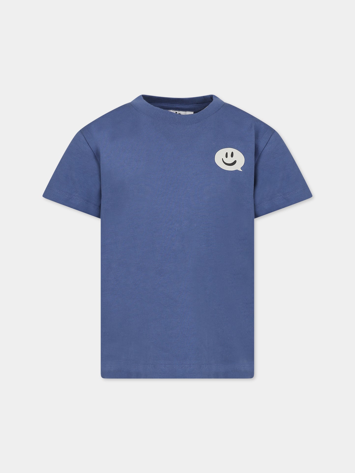 T-shirt blu per bambini con smile,Molo,6W23A205 8805