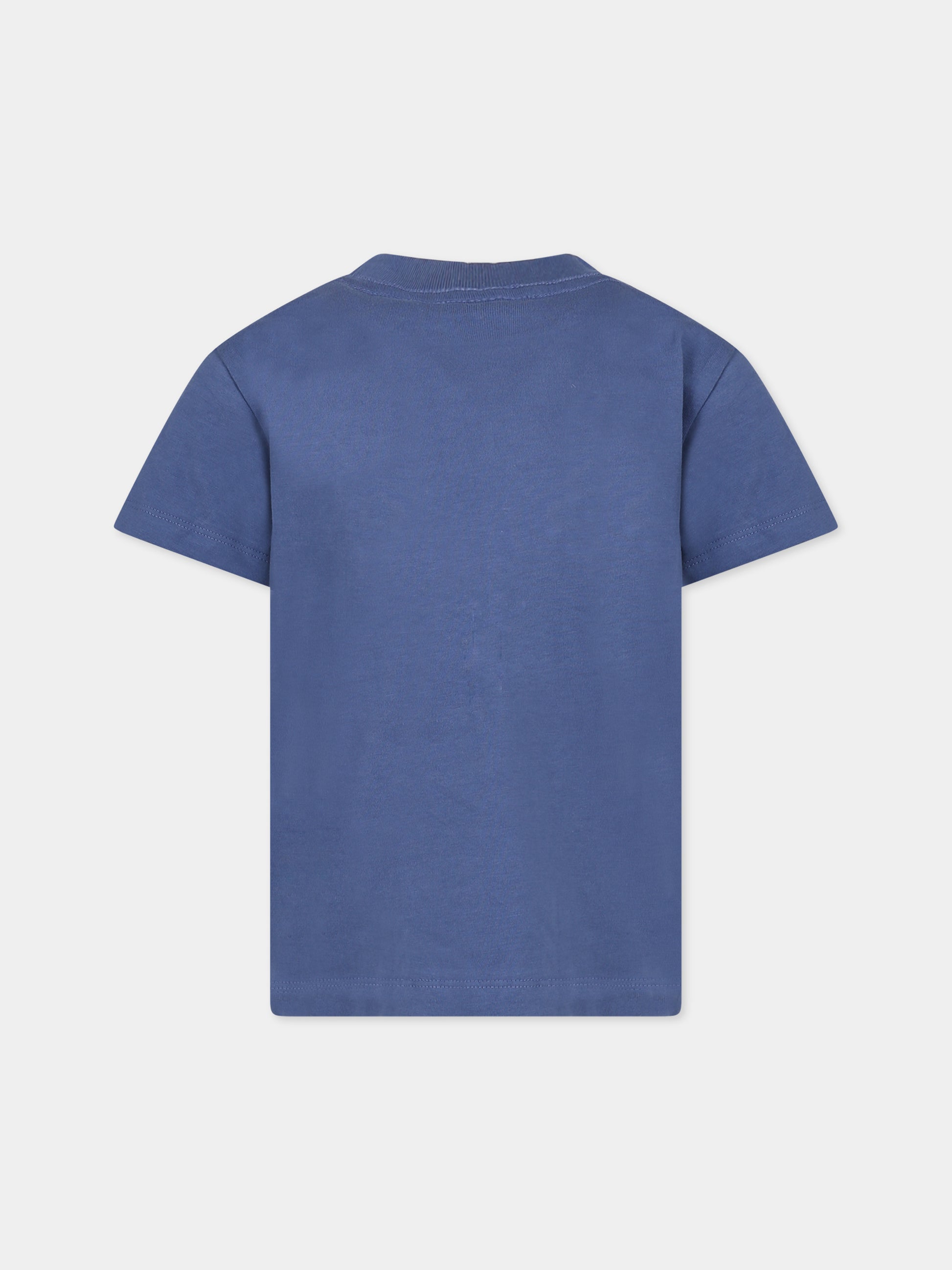 T-shirt blu per bambini con smile,Molo,6W23A205 8805