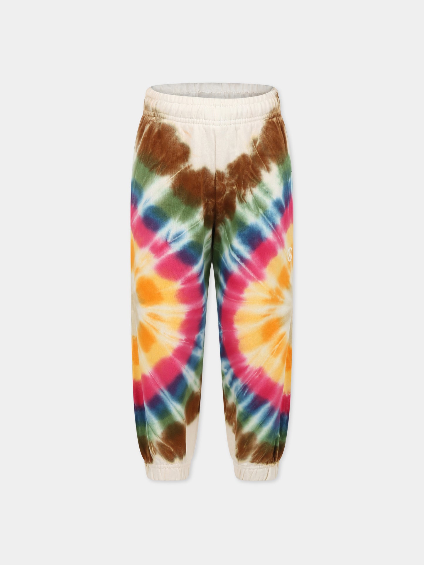 Pantaloni avorio per bambini con stampa tie-dye,Molo,6W23I202 6016