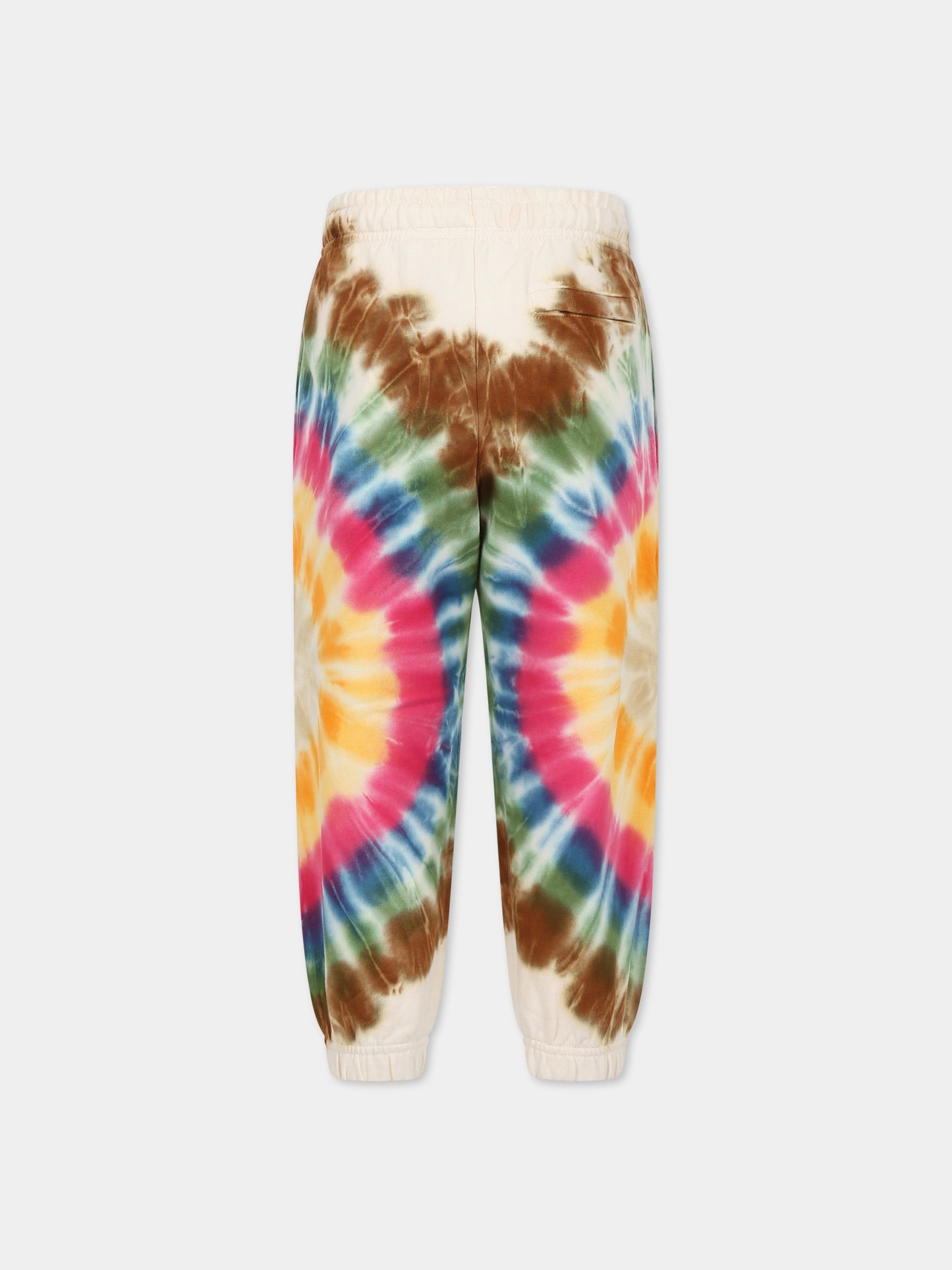 Pantaloni avorio per bambini con stampa tie-dye,Molo,6W23I202 6016