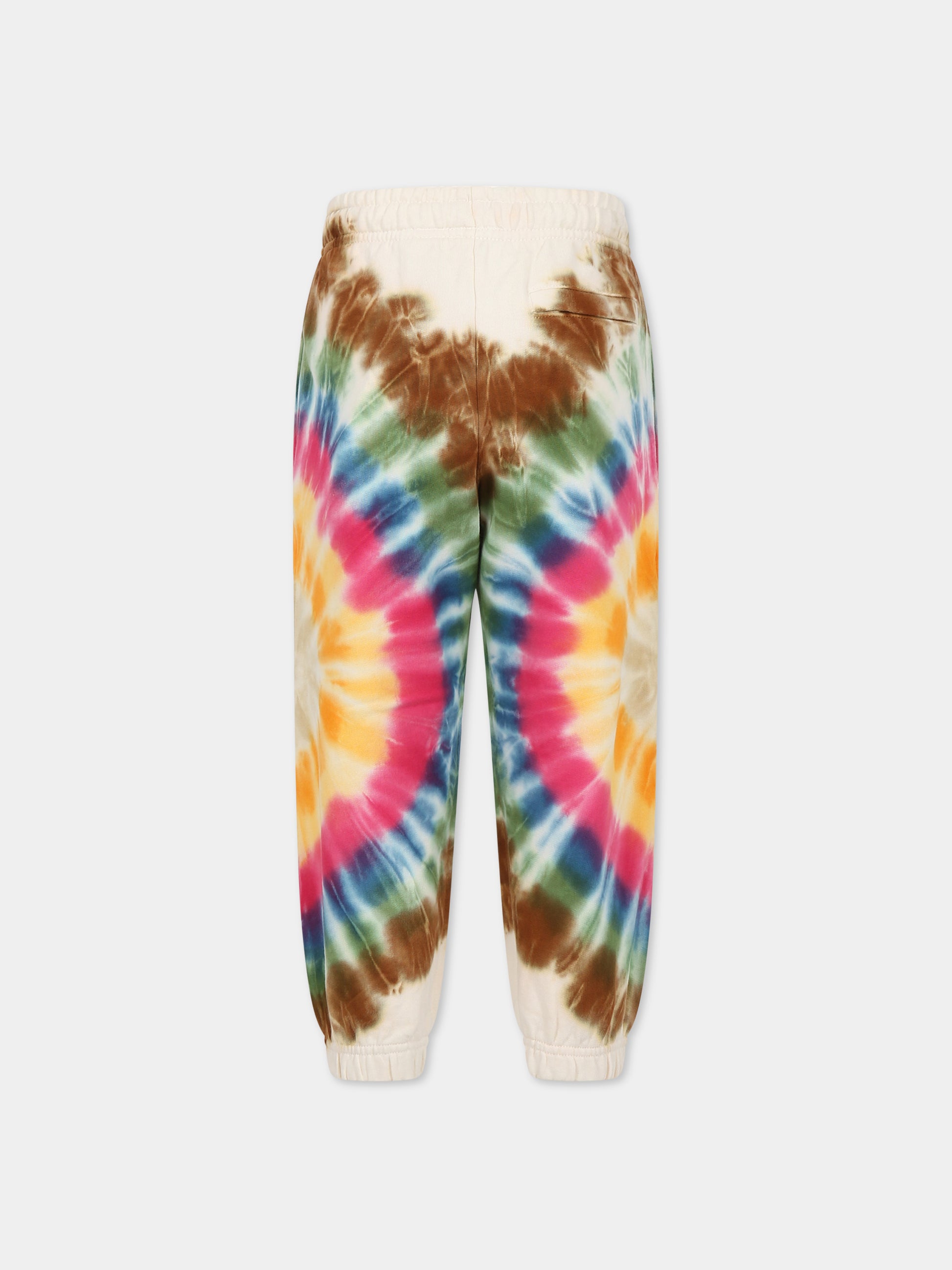 Pantaloni avorio per bambini con stampa tie-dye,Molo,6W23I202 6016