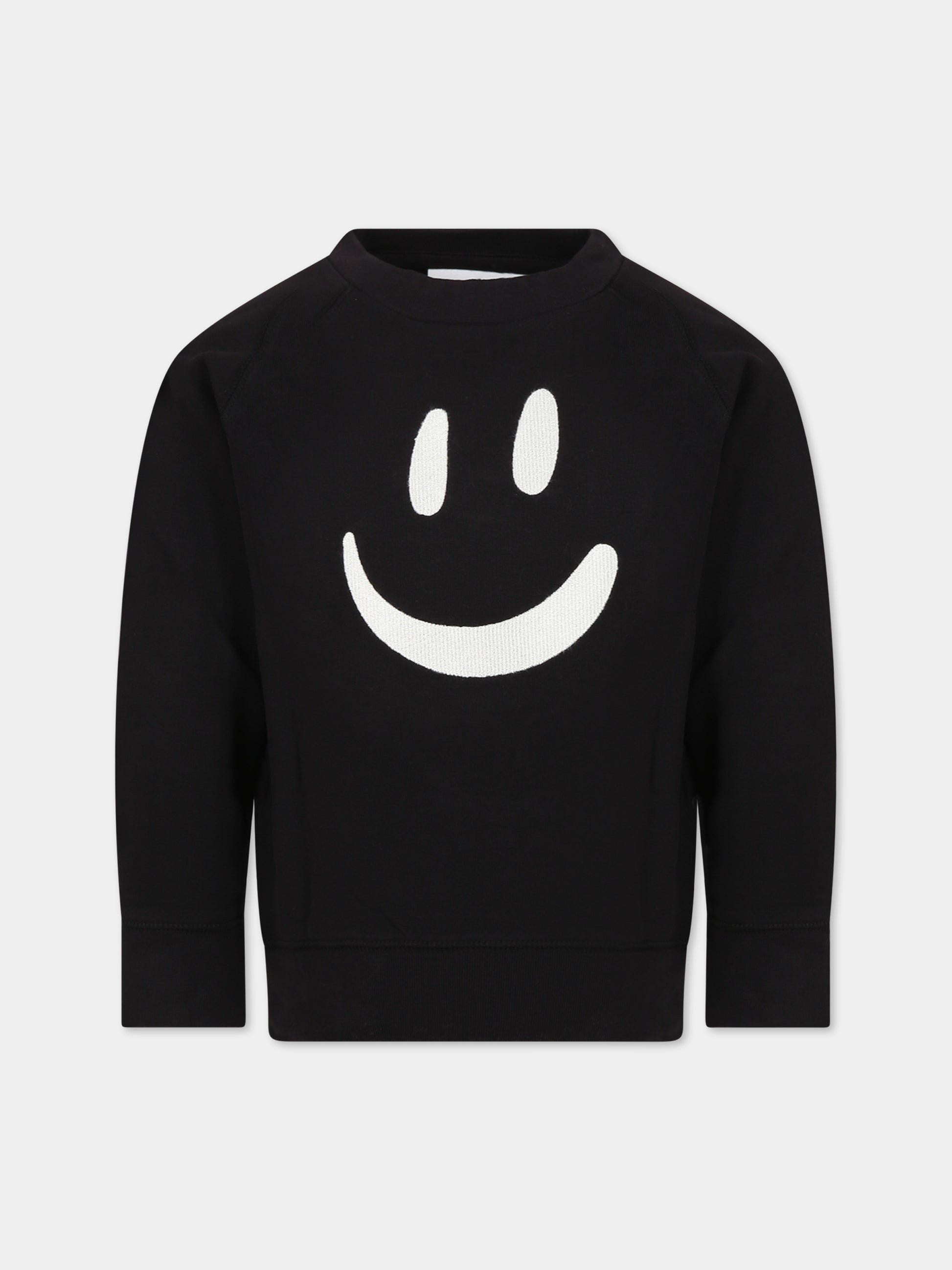 Felpa nera per bambini con smile,Molo,6W23J204 0099