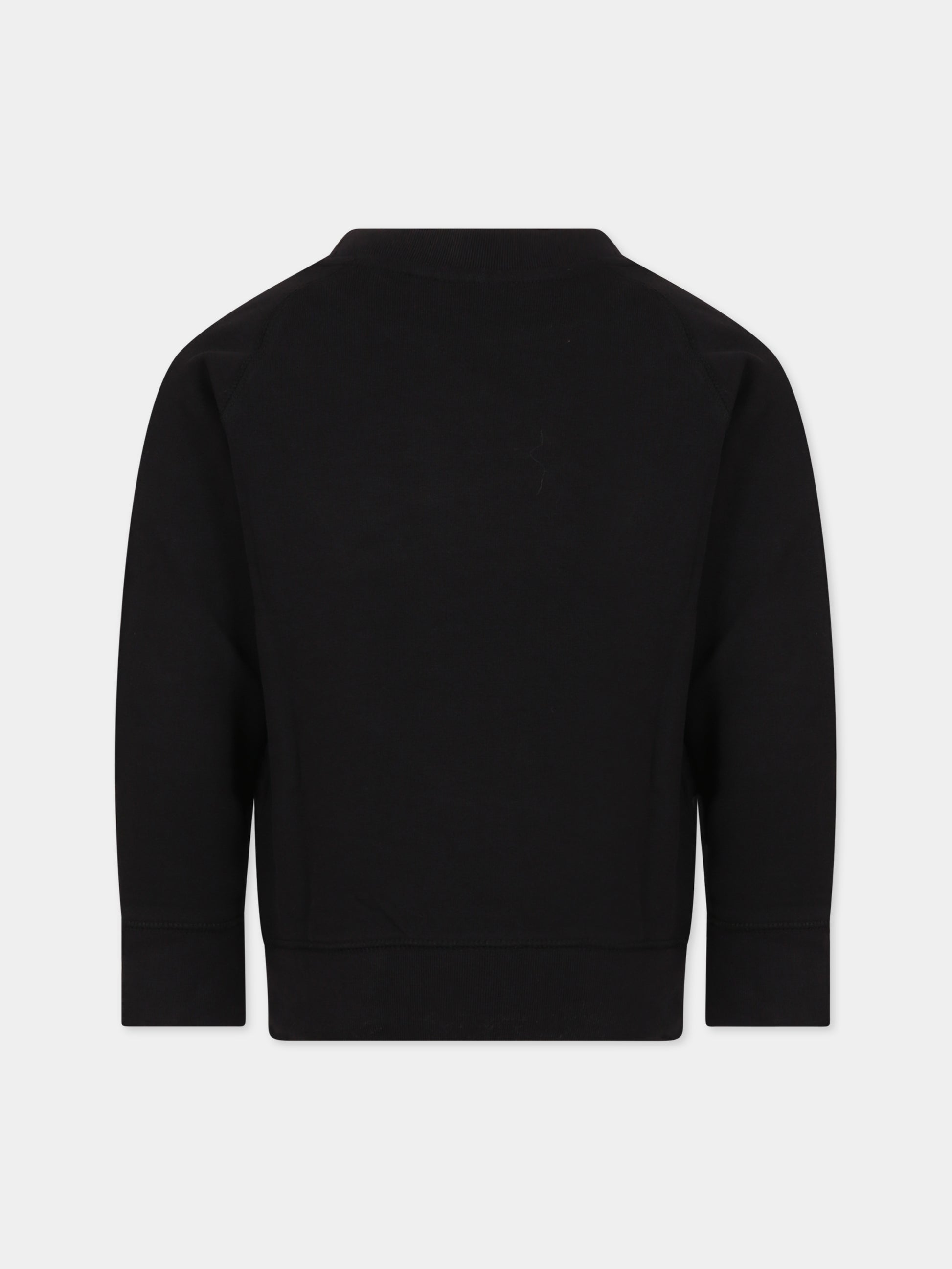 Felpa nera per bambini con smile,Molo,6W23J204 0099