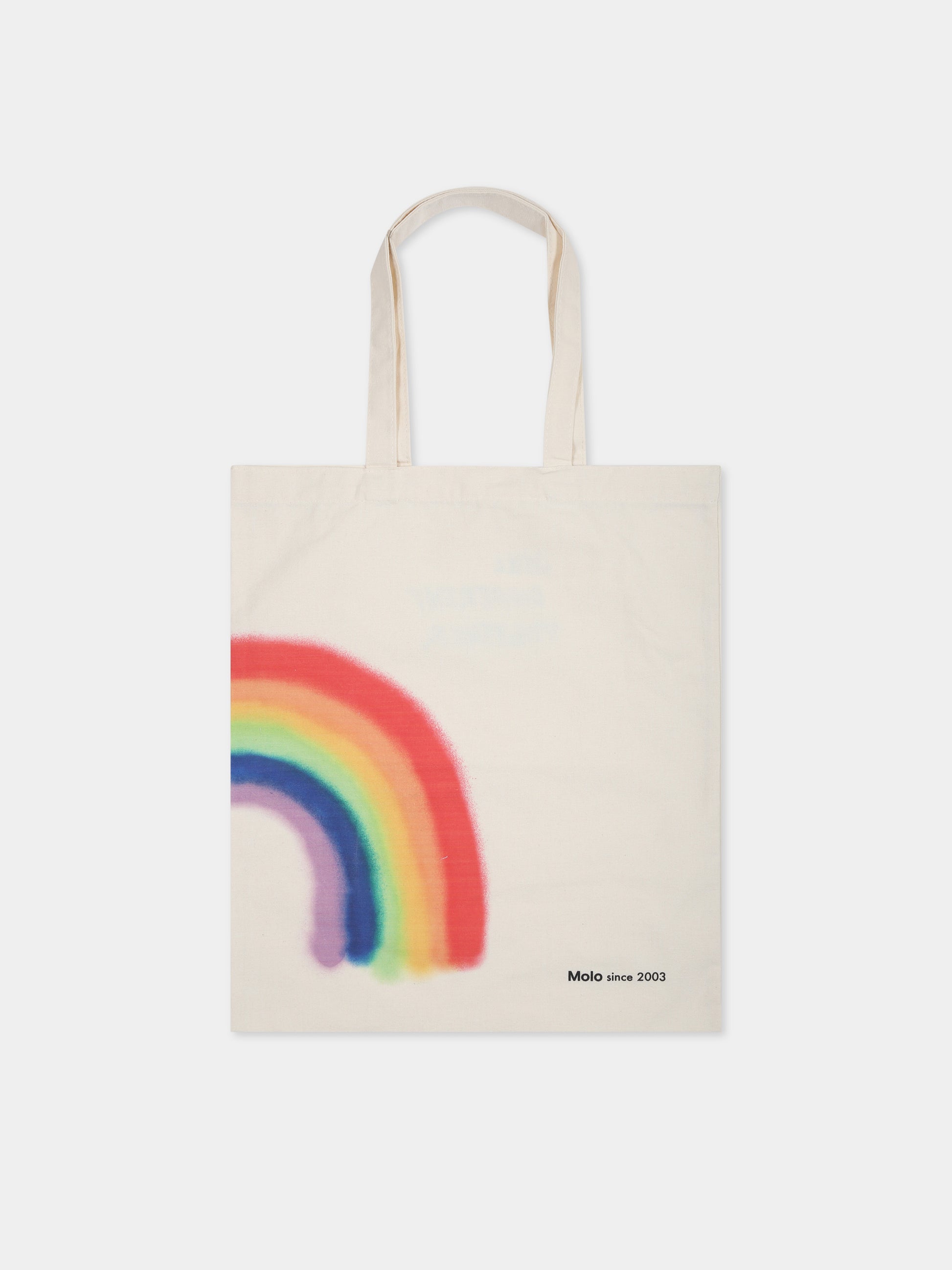 Borsa avorio per bambina con logo e stampa,Molo,7W23V101 3268
