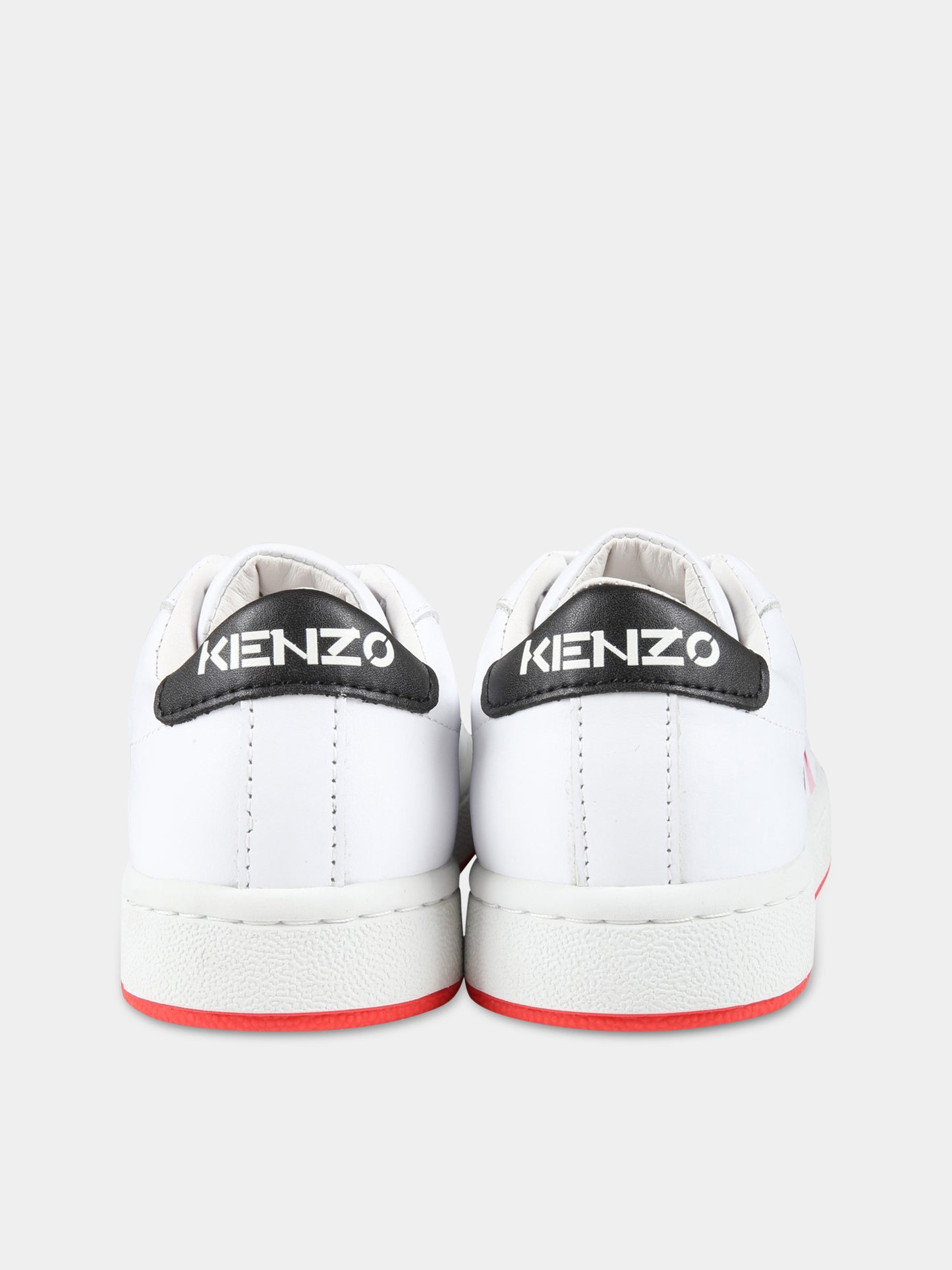 Sneakers bianche per bambina con logo,Kenzo Kids,K59043 10B