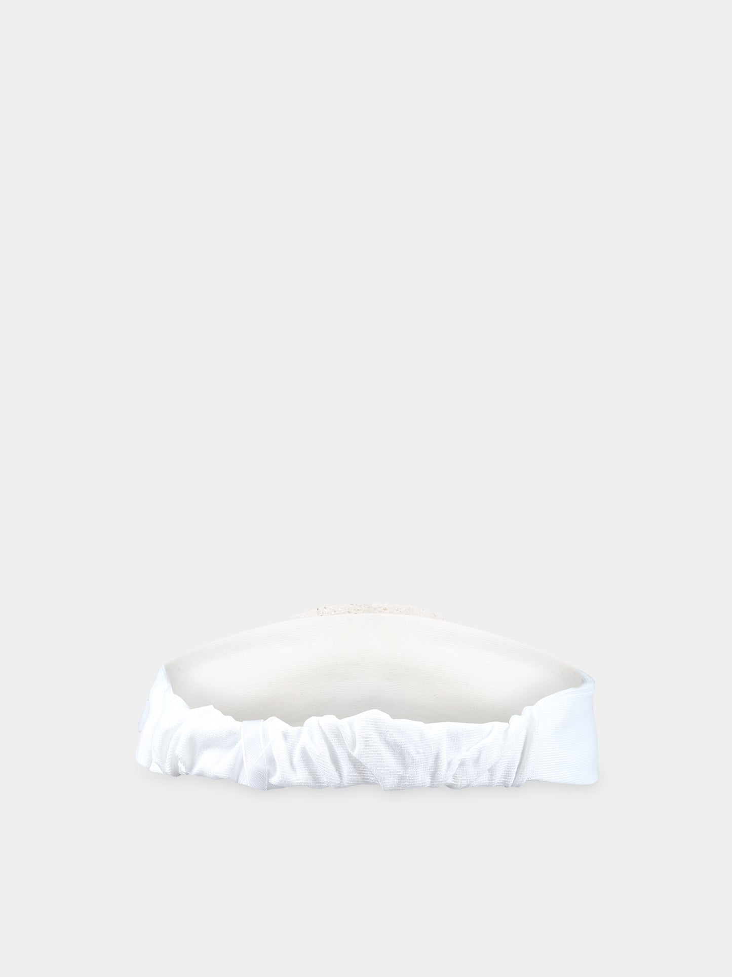 Fascia avorio per neonata con tulle,Monnalisa,73B000 2803 0001