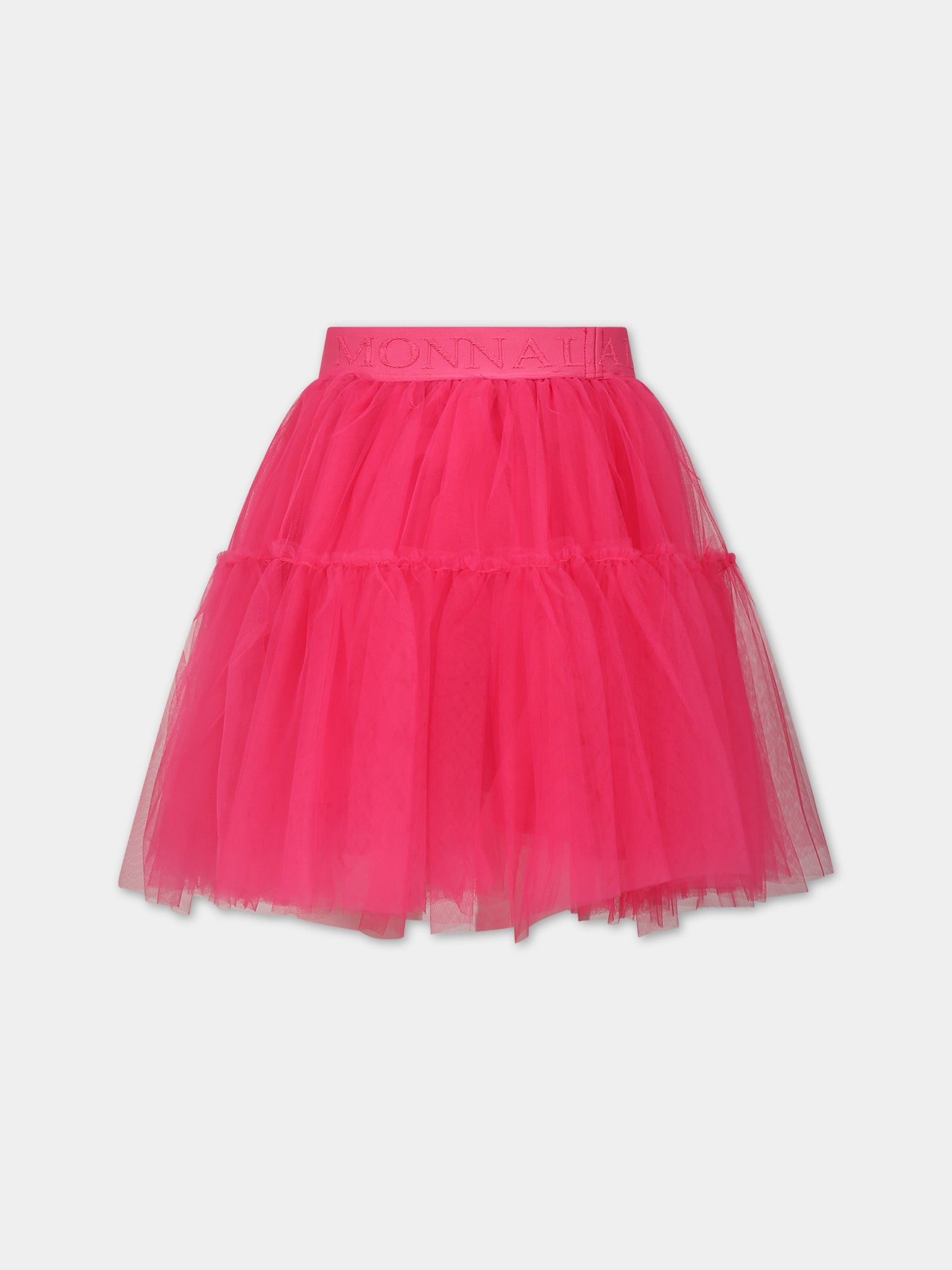 Gonna fucsia per bambina con logo,Monnalisa,17BGON T9945 0097