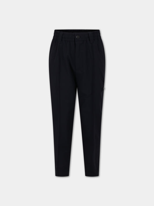 Pantaloni blu per bambino con logo,Armani Junior,6R4PJJ 1NNIZ 0920