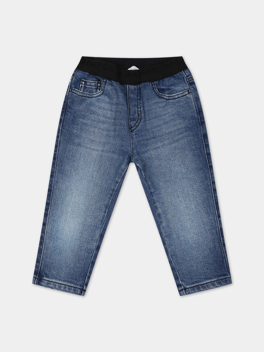 Jeans blu per neonato con logo,Armani Junior,6RHJ07 4D3UZ 0944