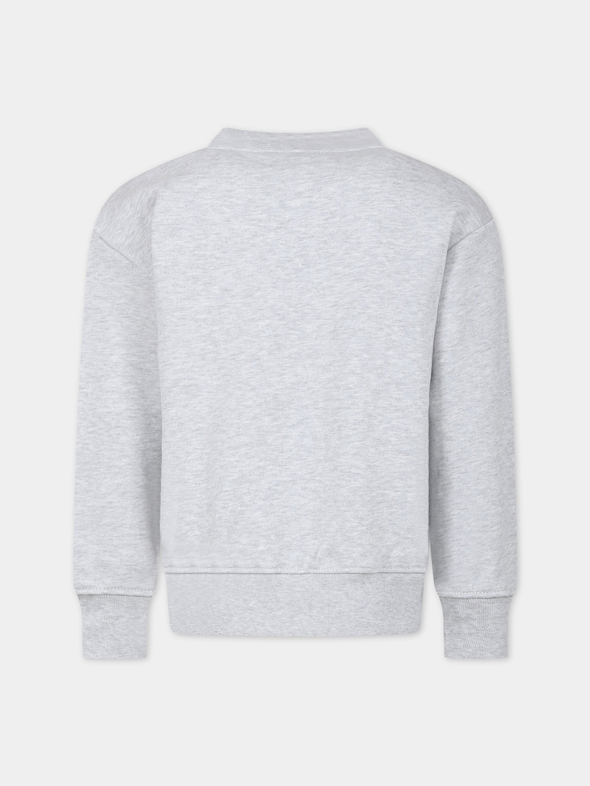 Felpa grigia per bambini con logo,Msgm Kids,F3MSJUSW204 107