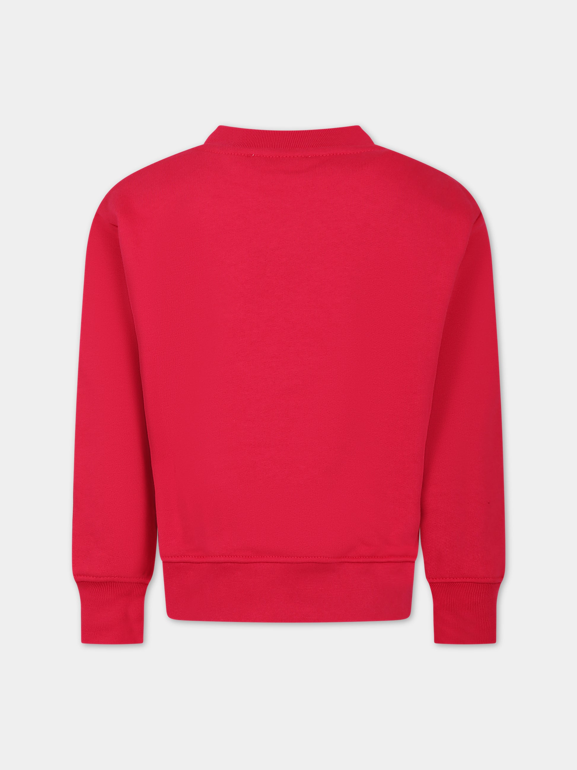 Felpa fucsia per bambina con logo,Msgm Kids,F3MSJUSW204 044