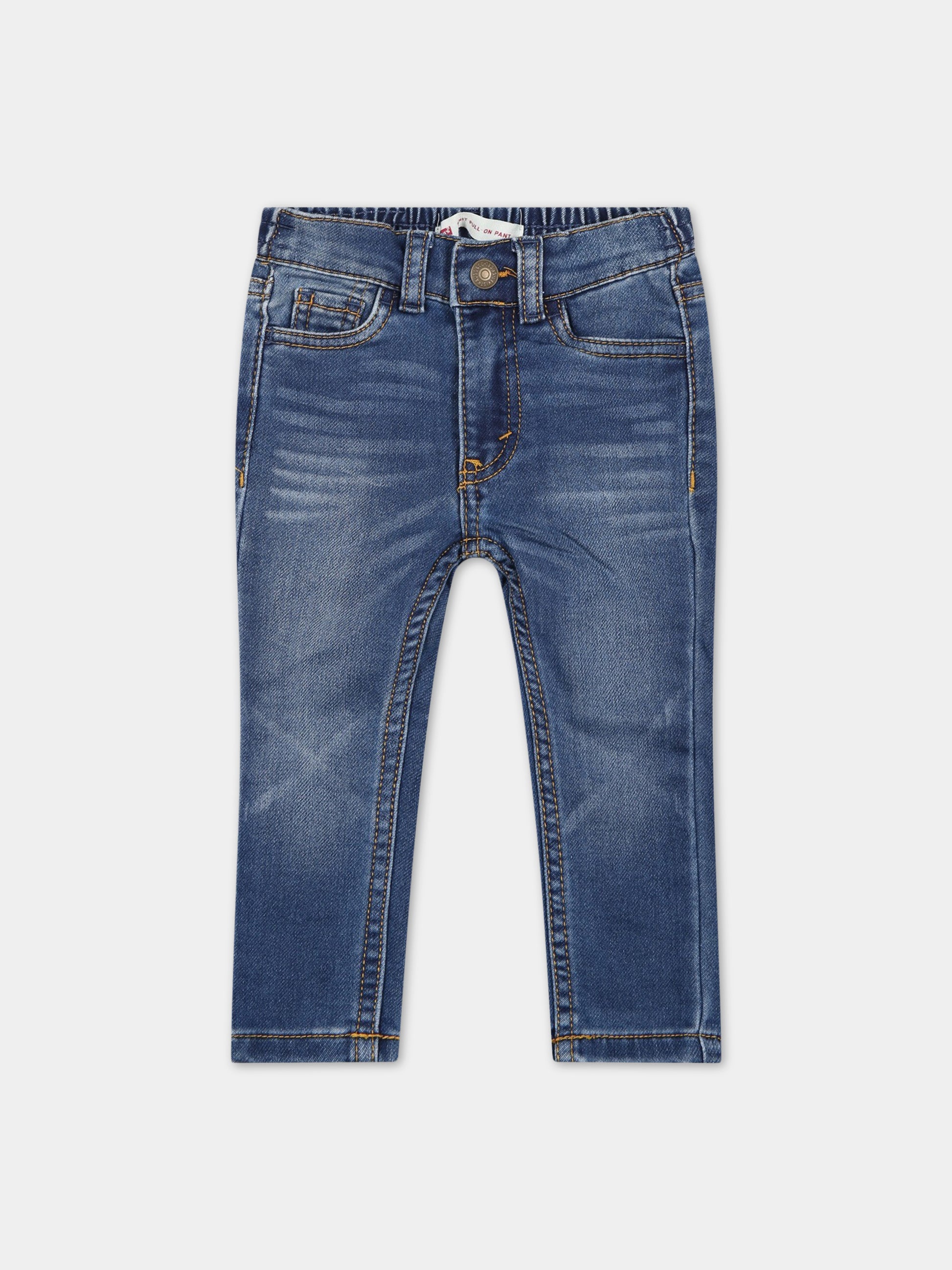 Jeans blu per neonato con logo,Levi's Kids,6EA228 M4Z