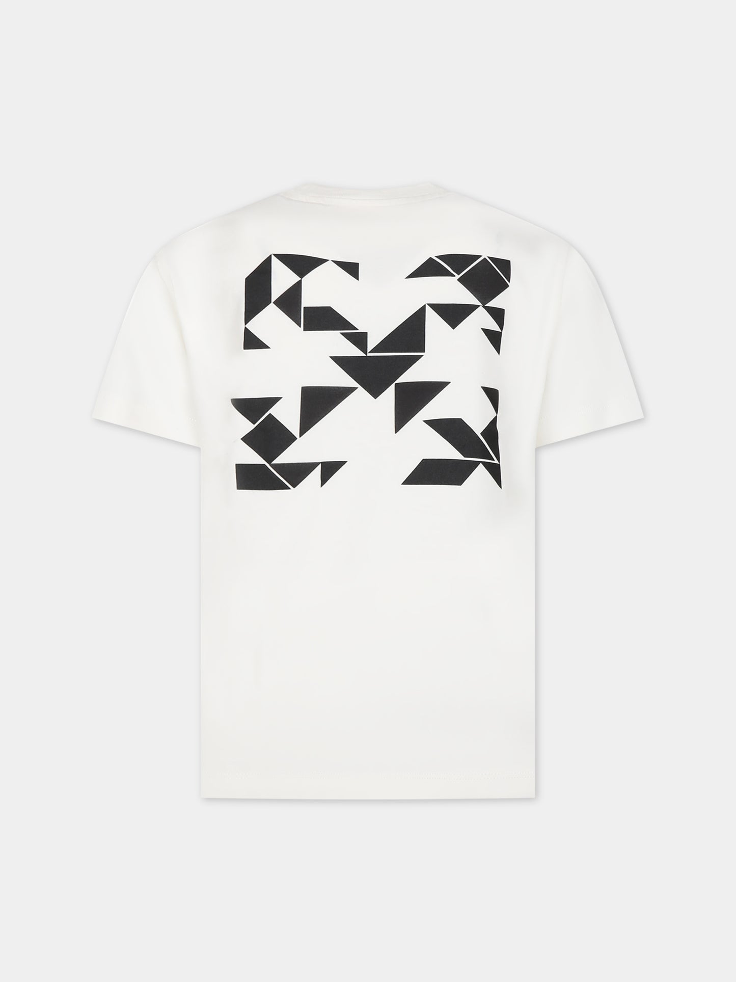 T-shirt bianca per bambino con logo,Off White,OBAA002F23JER0080110