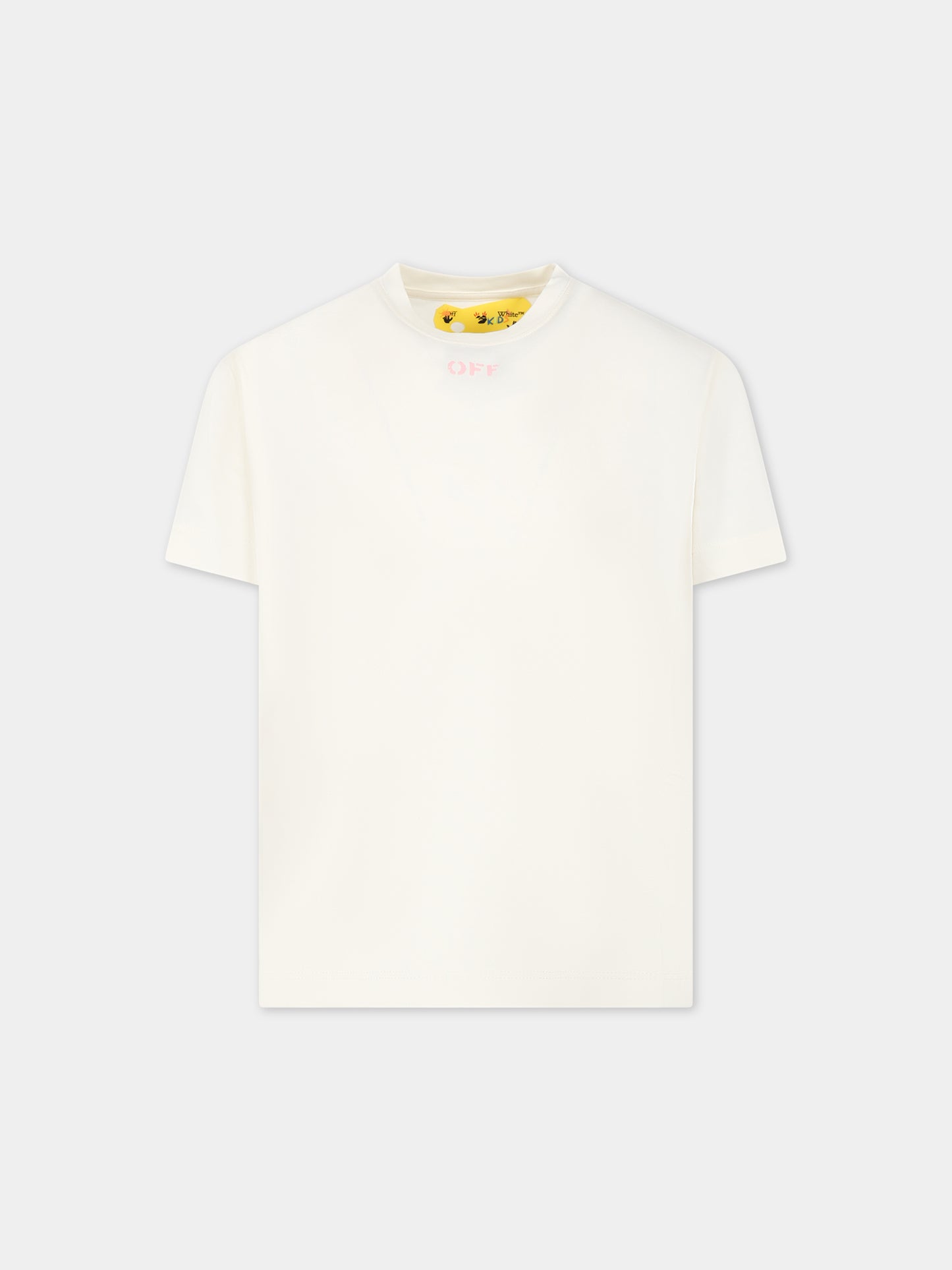 T-shirt bianca per bambina con logo,Off White,OGAA001F23JER0020330
