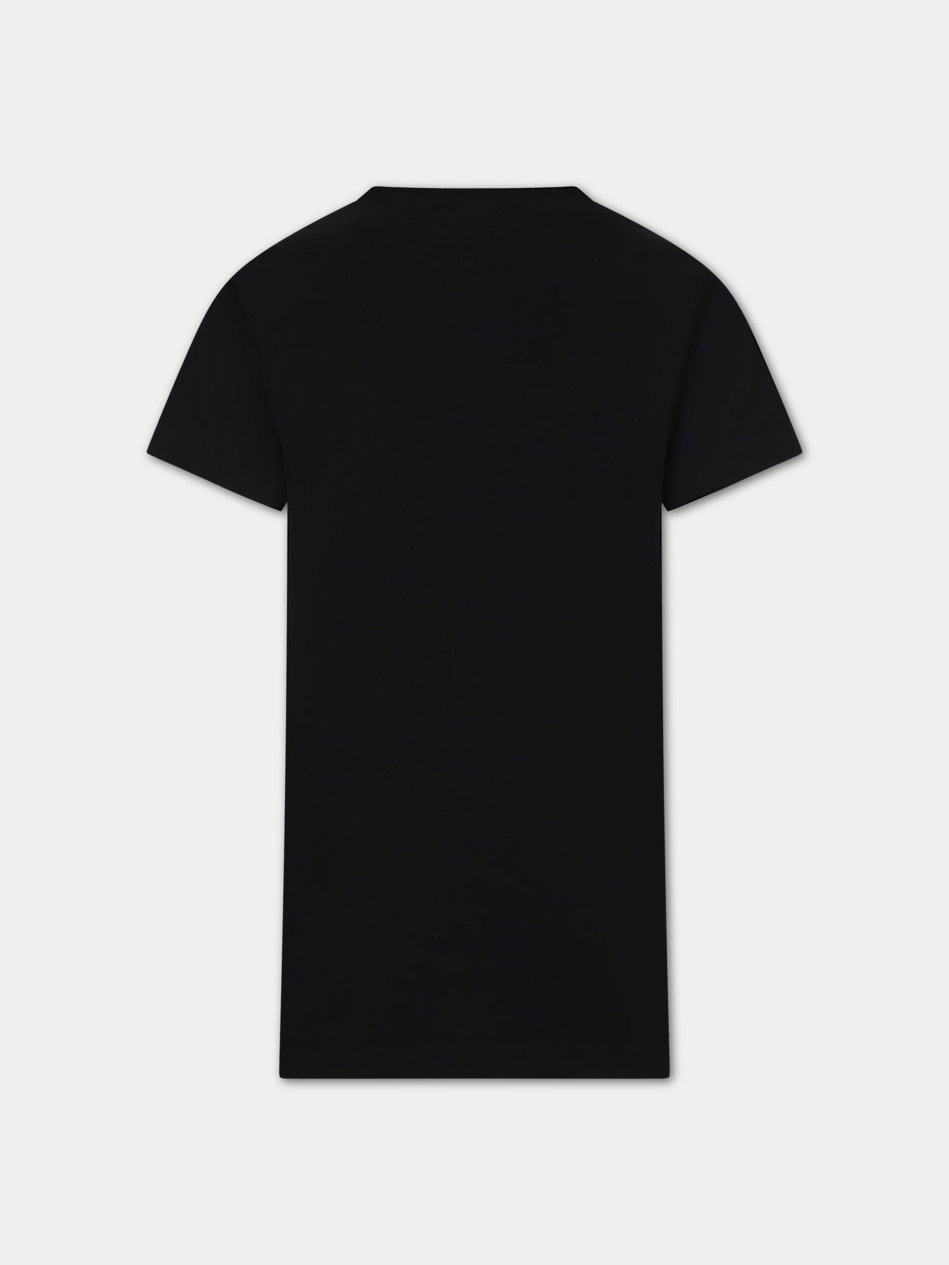 Vestito nero per bambina con logo,Off White,OGDB030F23JER0011001