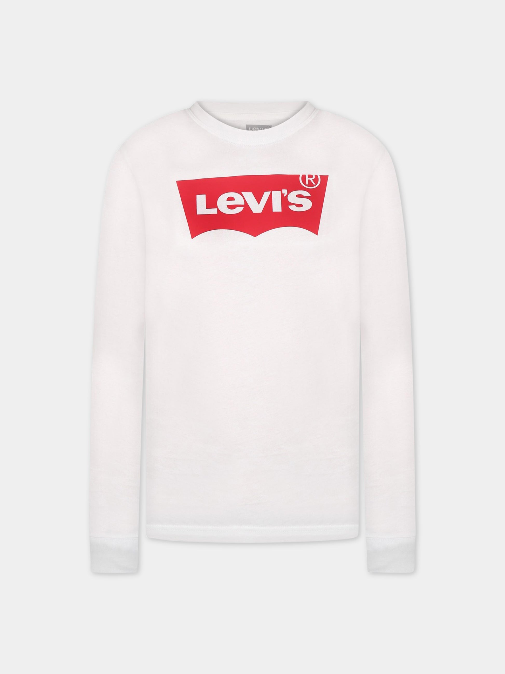 T-shirt bianca per bambini con logo,Levi's Kids,6E8646 001