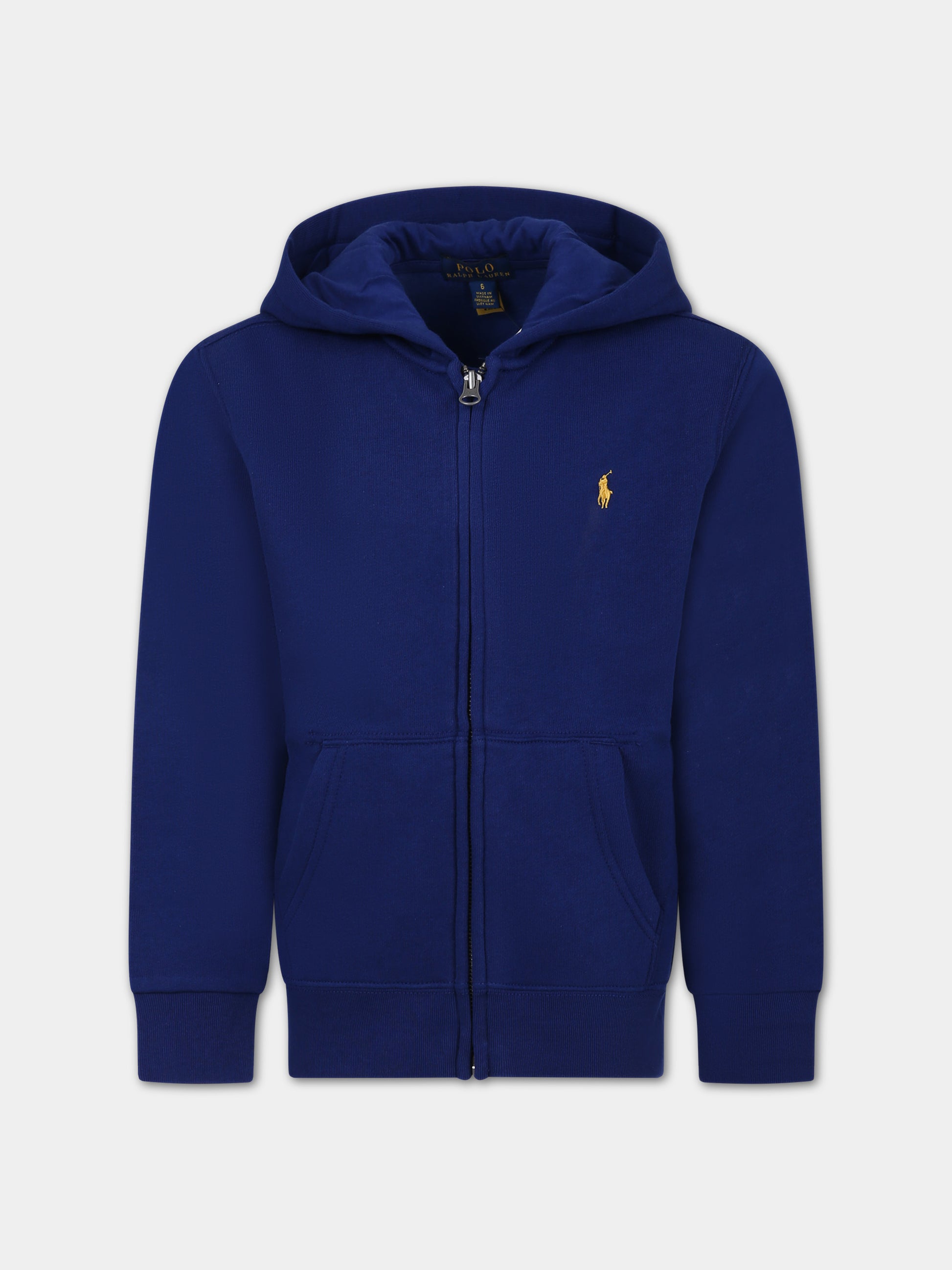 Felpa blu per bambino con logo,Ralph Lauren Kids,799360033