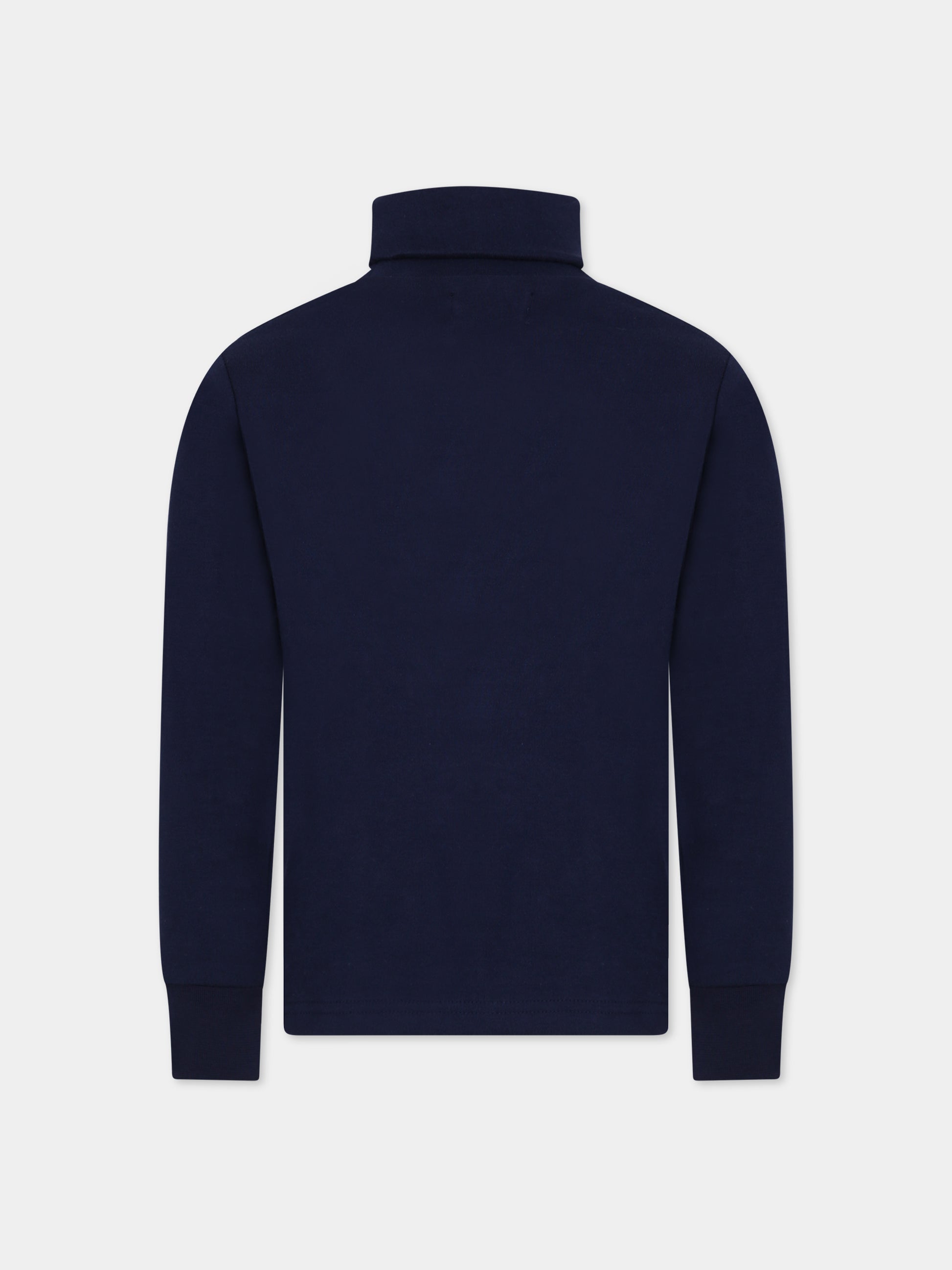 Dolcevita blu per bambino con logo,Ralph Lauren Kids,898989001