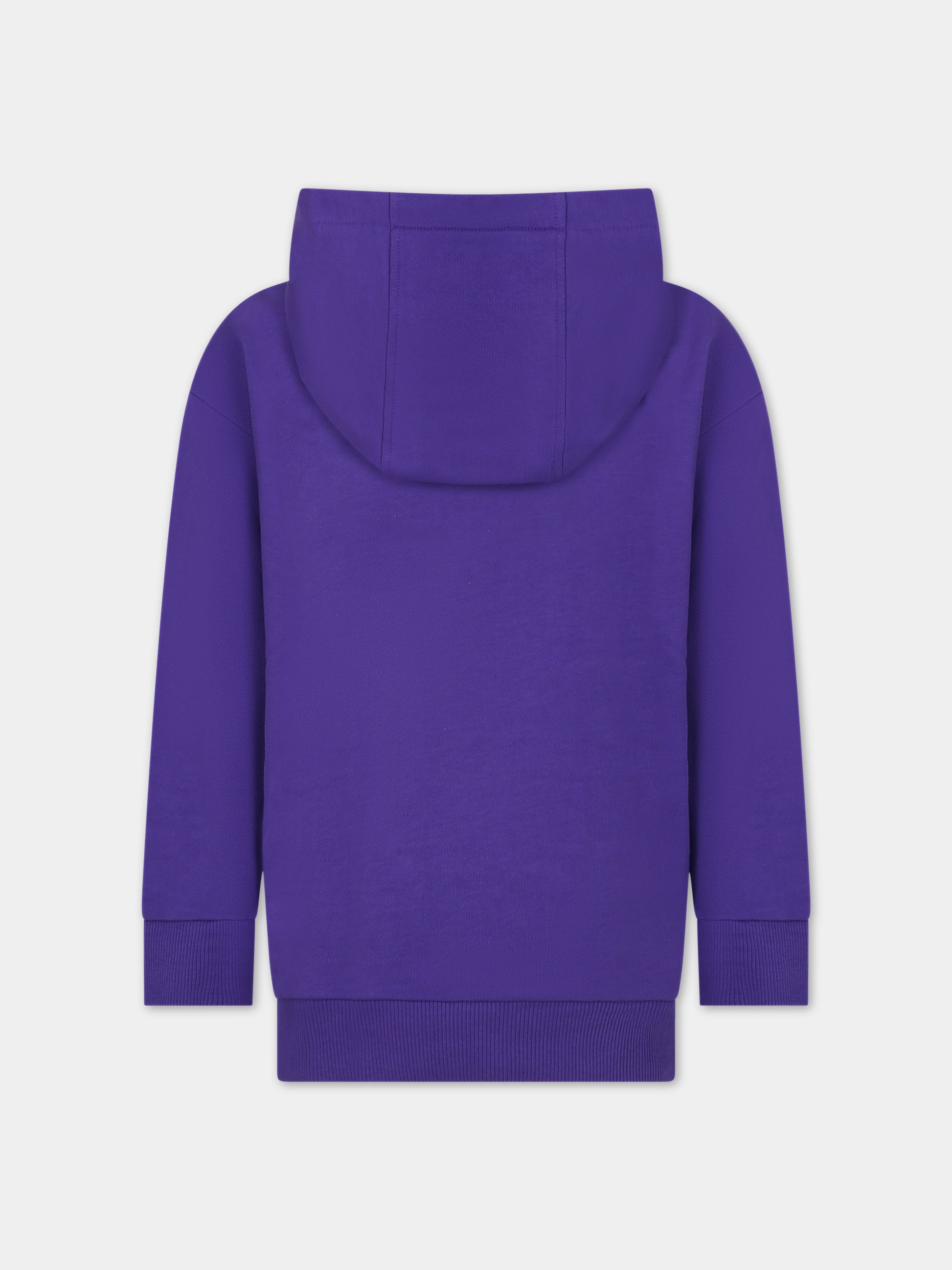 Felpa viola per bambina con logo,Versace,1007359 1A08373 2LA20