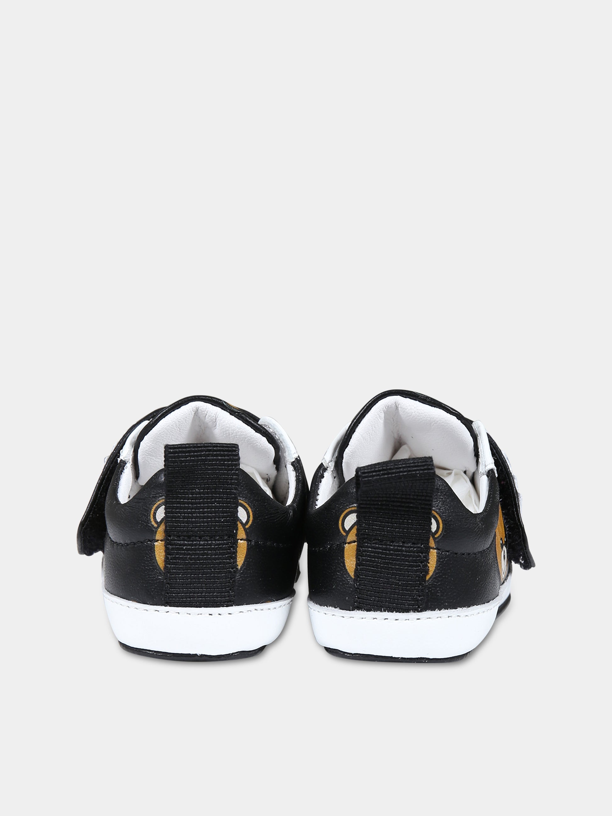 Sneakers nere per neonati con Teddy bear e logo,Moschino Kids,75810 1