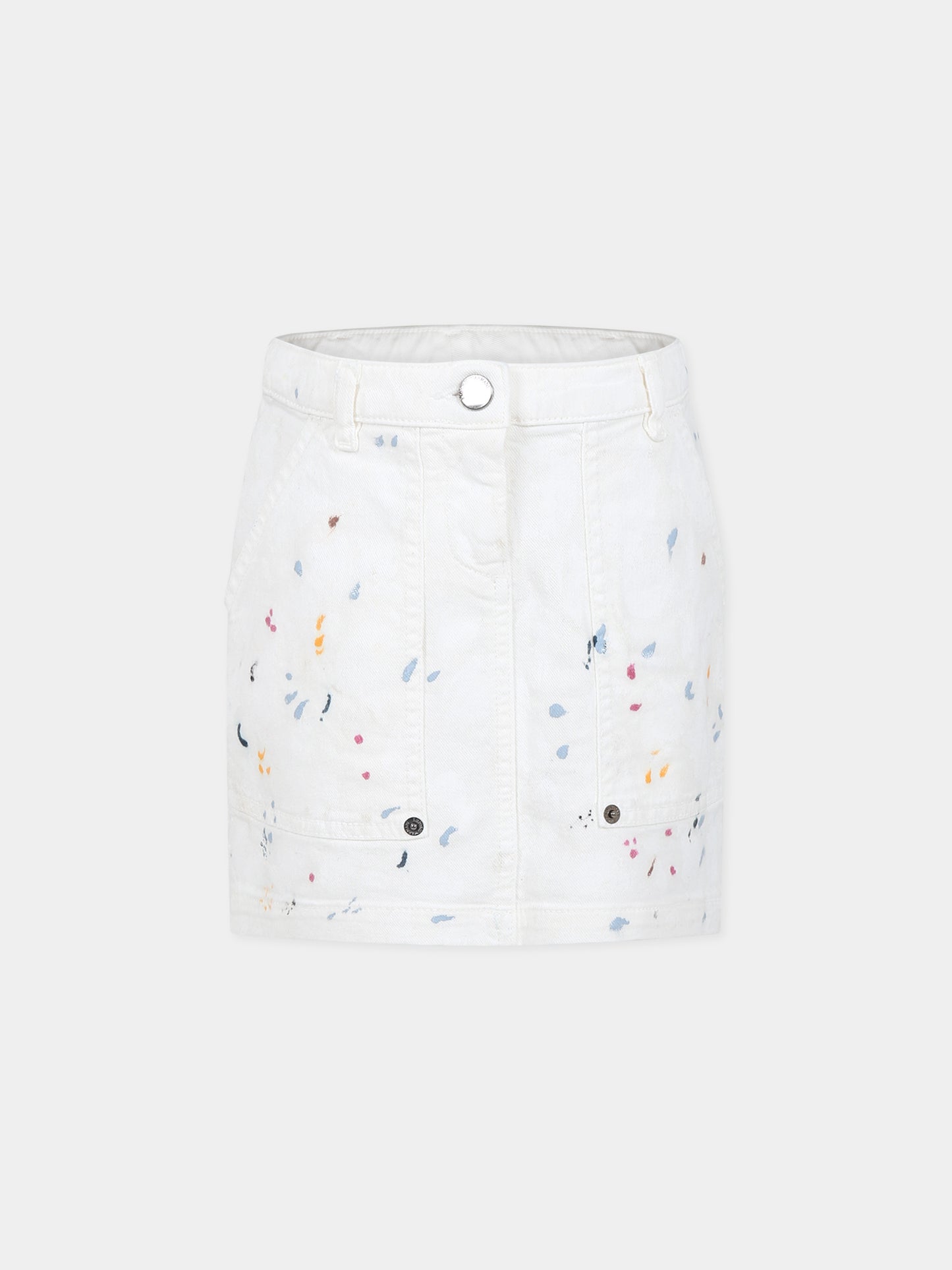 Gonna bianca per bambina con logo,Armani Junior,6R3NA2 3N5MZ 01I2