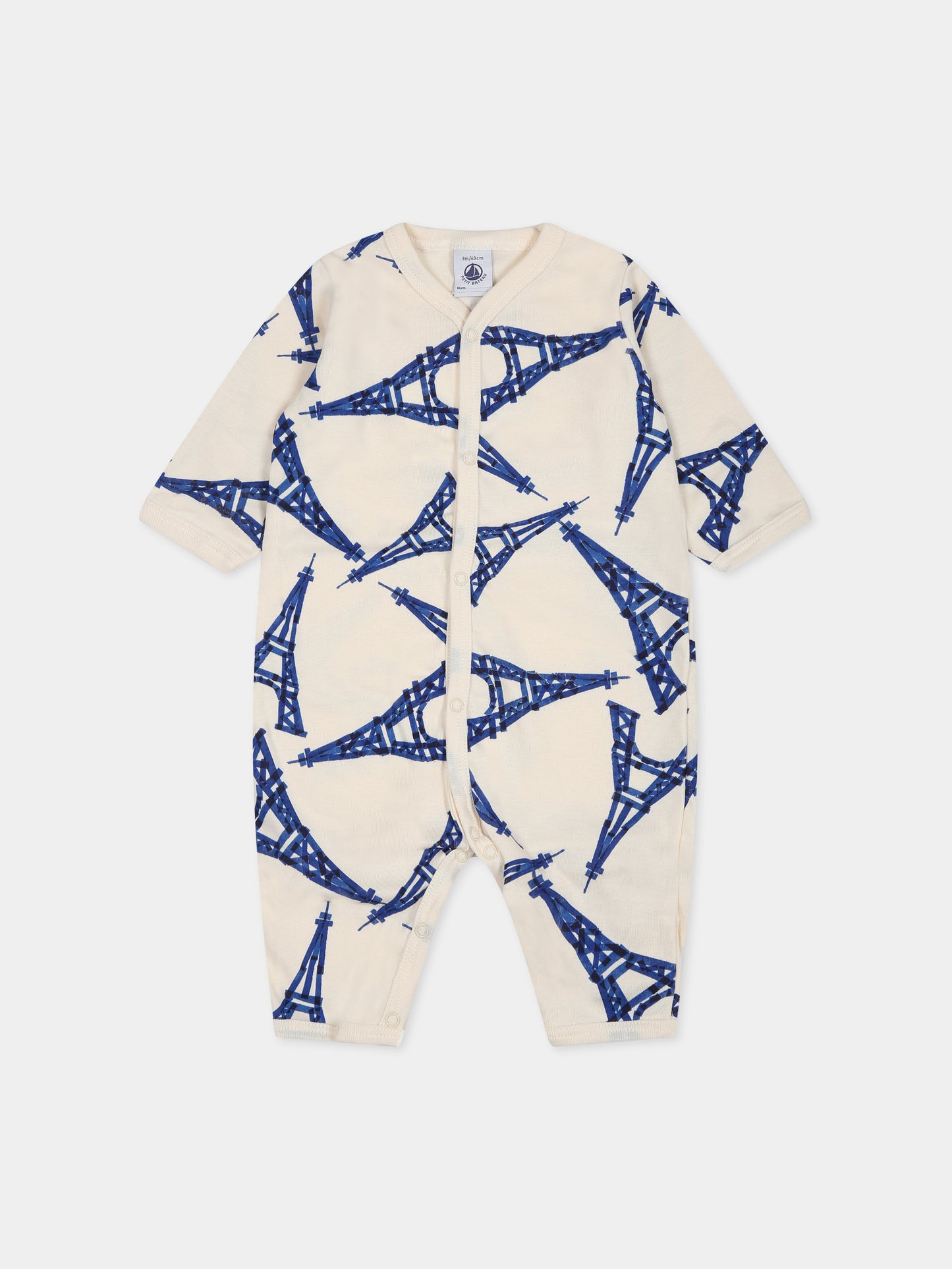 Tutina avorio per neonati con Tour Eiffel,Petit Bateau,A083B 01