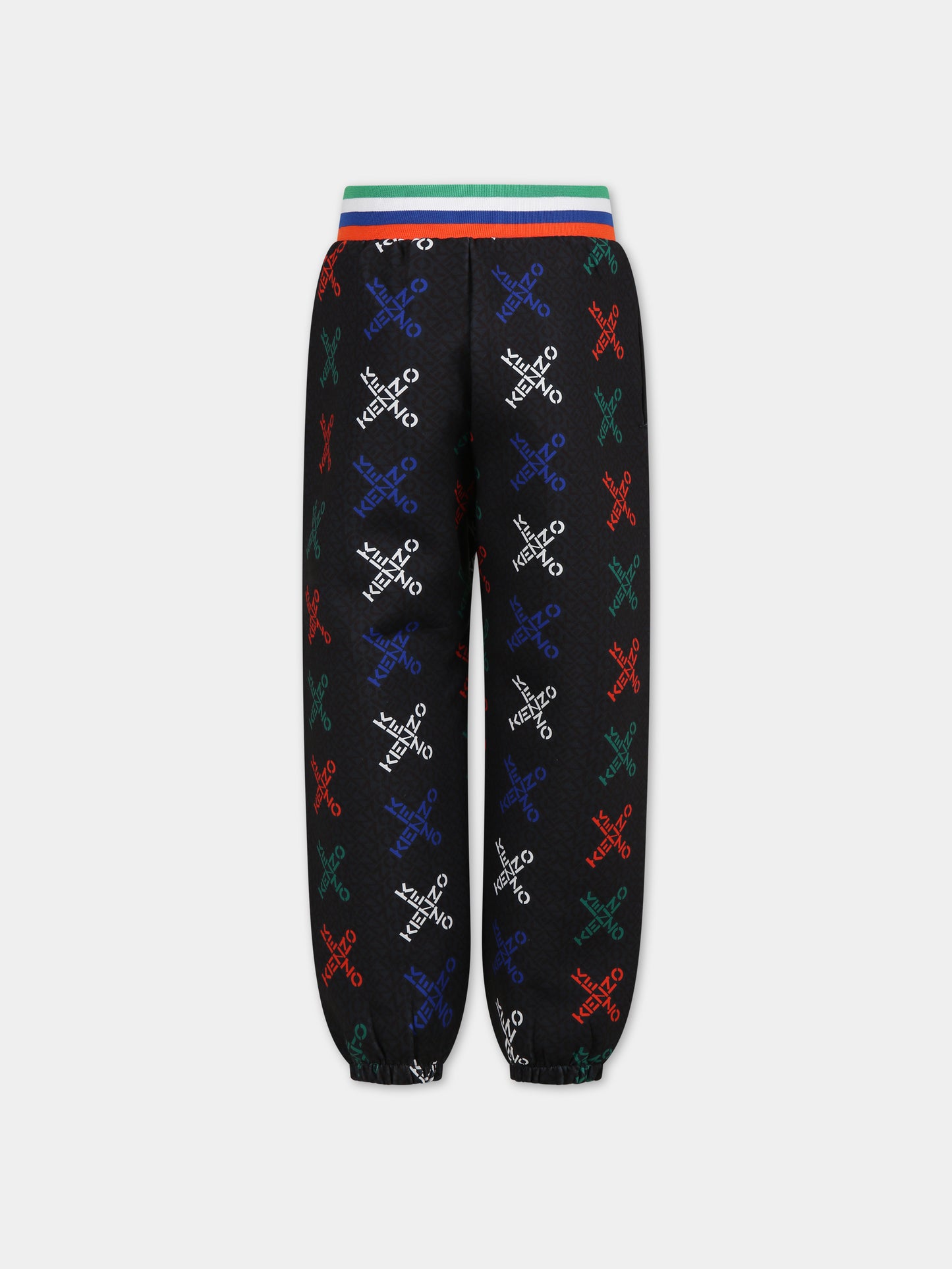 Pantaloni grigi per bambino con logo,Kenzo Kids,K24265 065