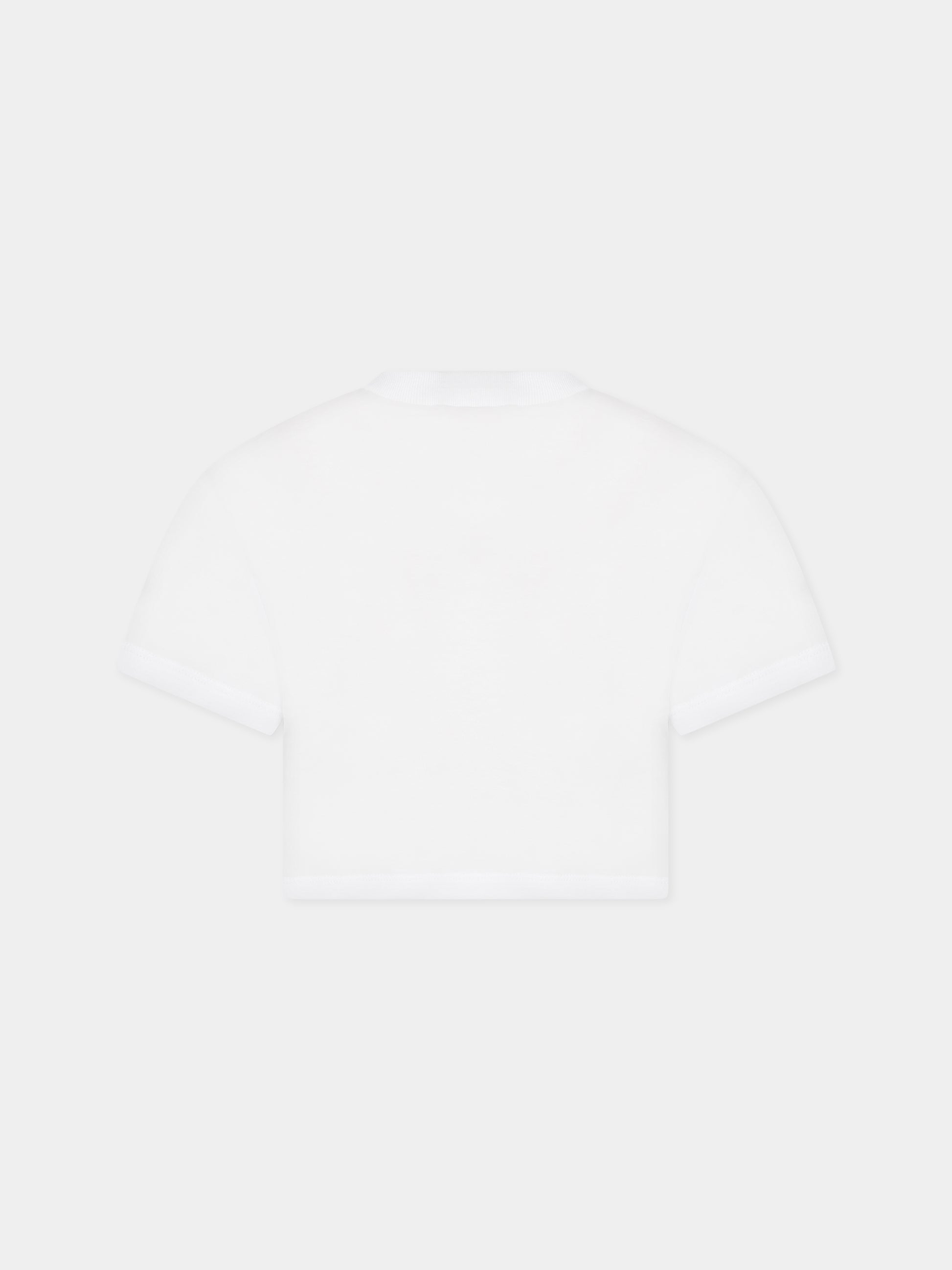 T-shirt bianca per bambina con logo,Marni Kids,M00695 M00NE 0M100