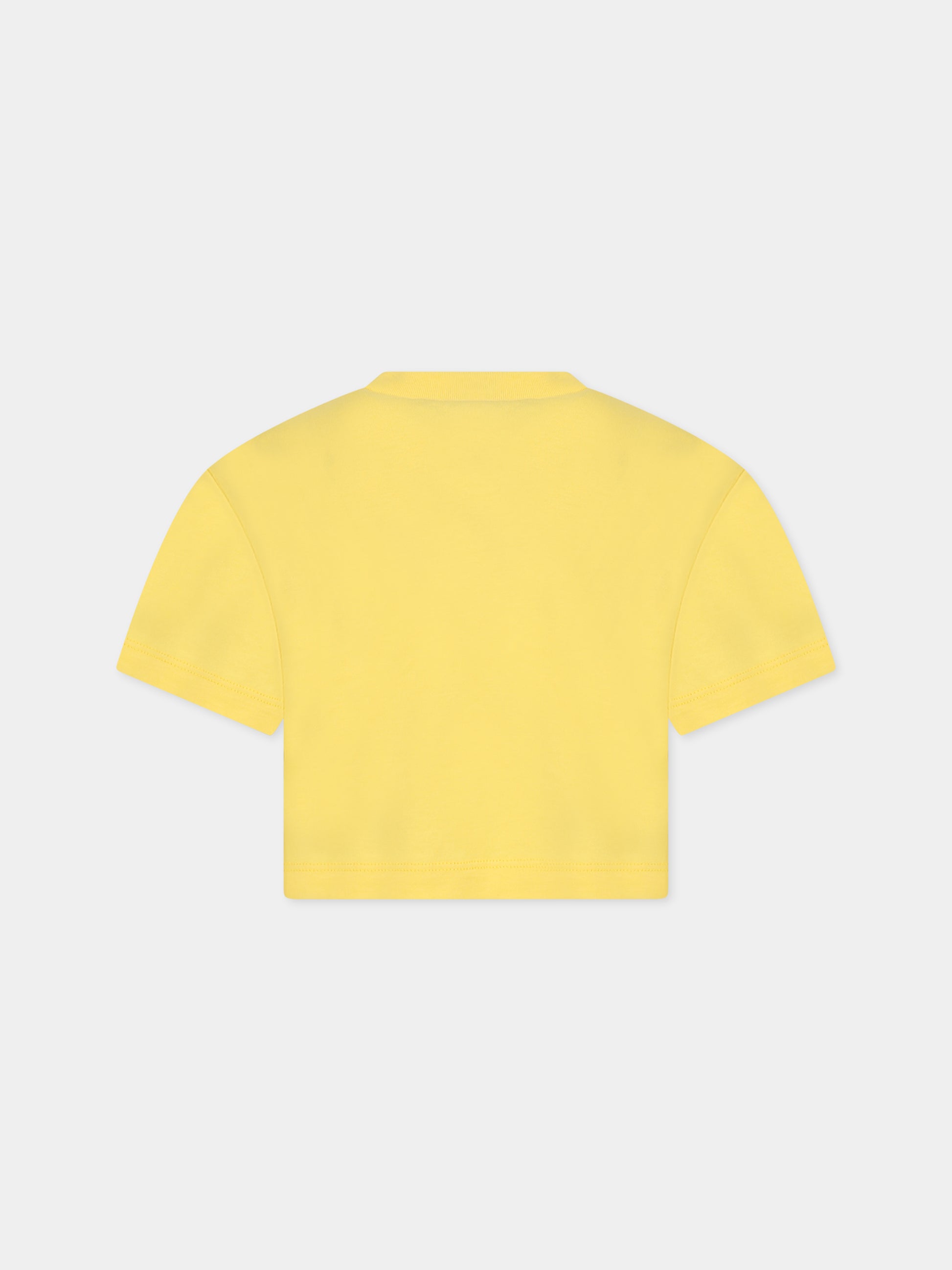 T-shirt gialla per bambina con logo,Marni Kids,M00695 M00NE 0M213