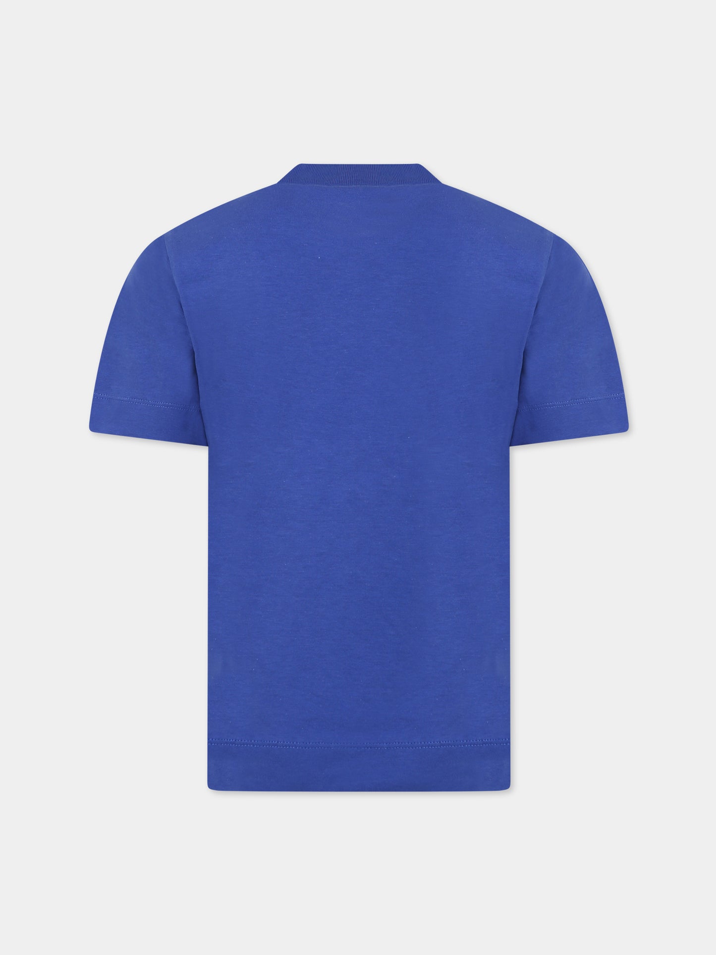 T-shirt blu per bambini con logo,Marni Kids,M00791 M00L9 0M833