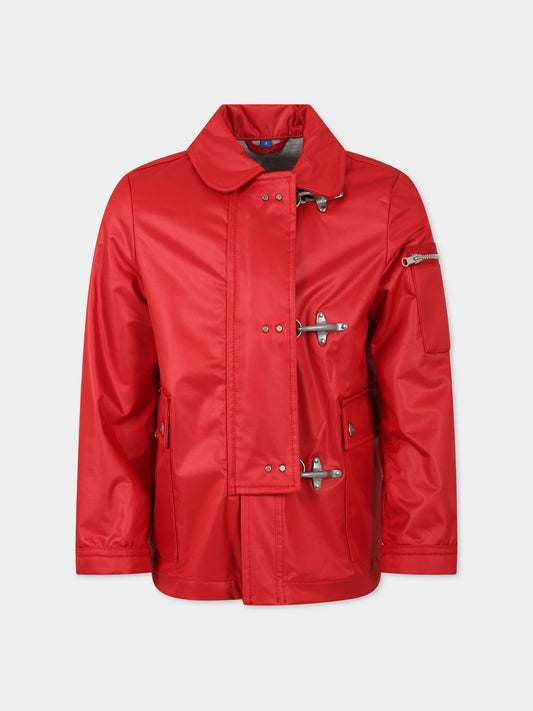 Giubbotto rosso per bambino,Fay Kids,5M2080 MD390 414GR