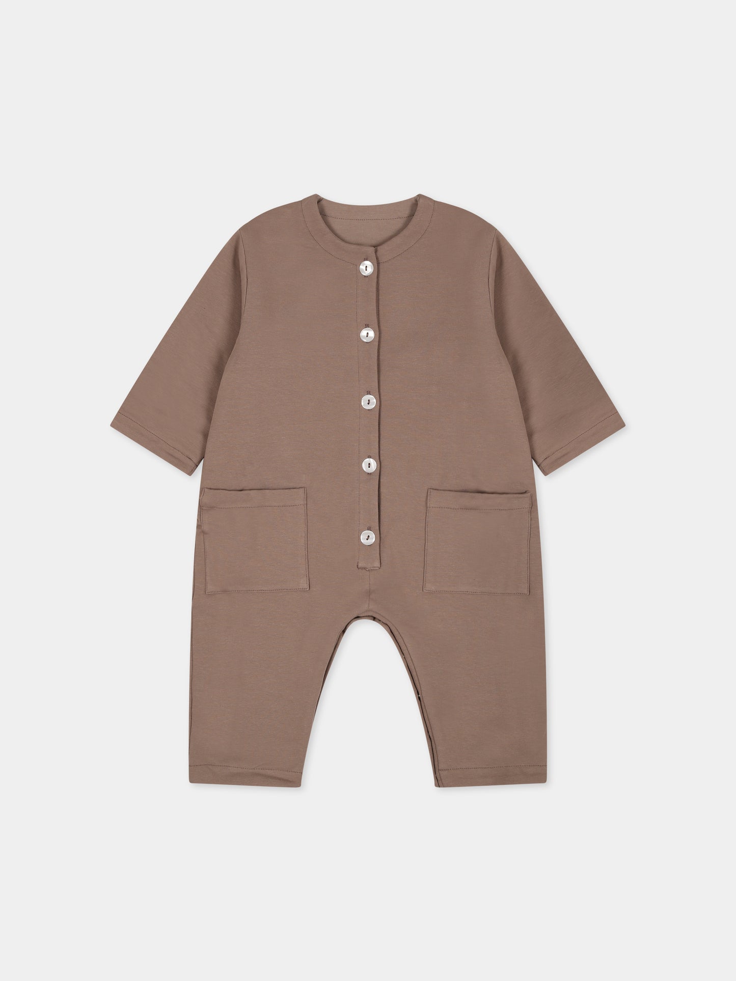 Tutina beige per neonati con logo,Arlu Kidswear,TUTONE BOUBLE