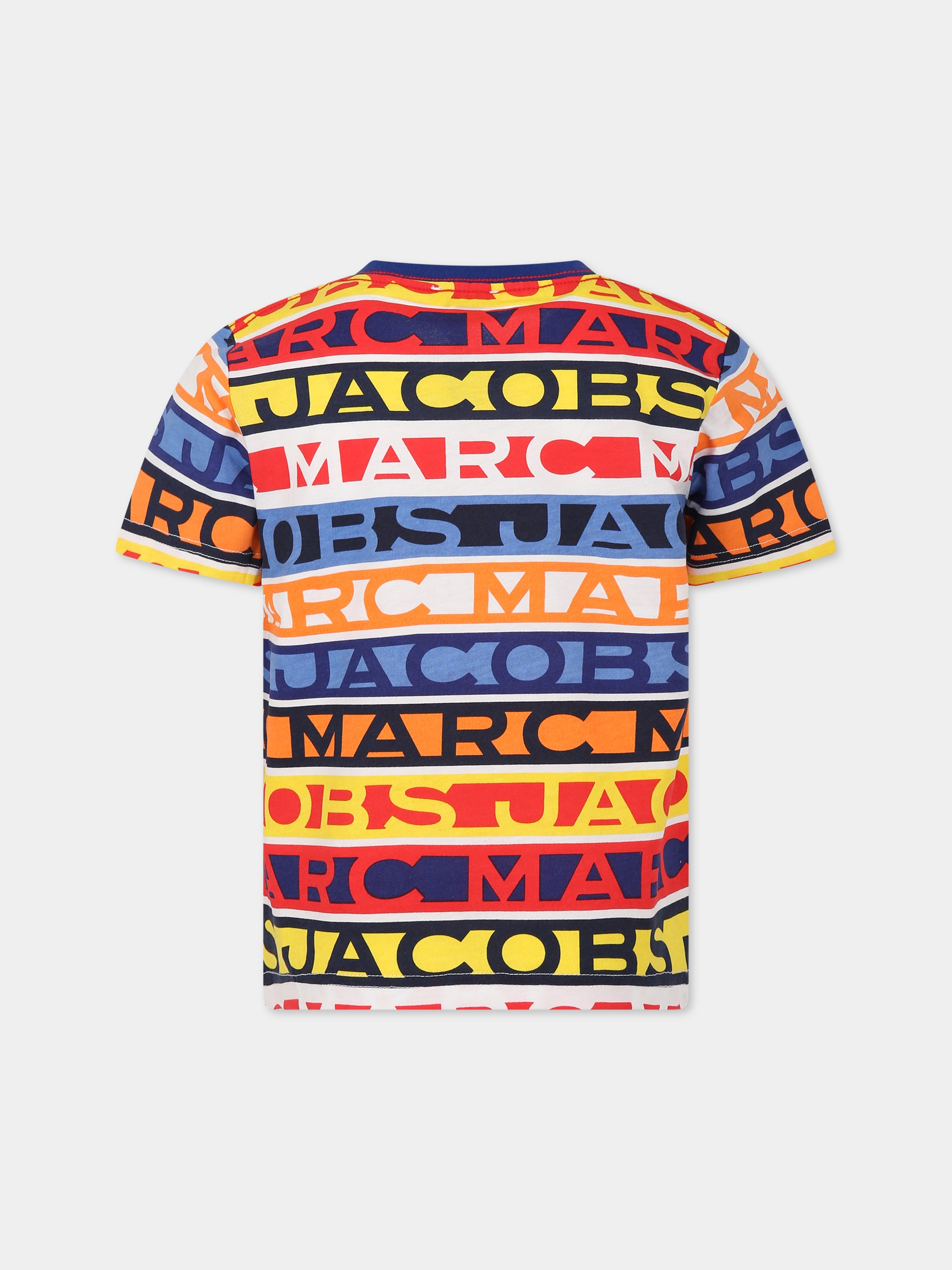 T-shirt multicolor per bambino con stampa logo,Little Marc Jacobs,W25587 V79