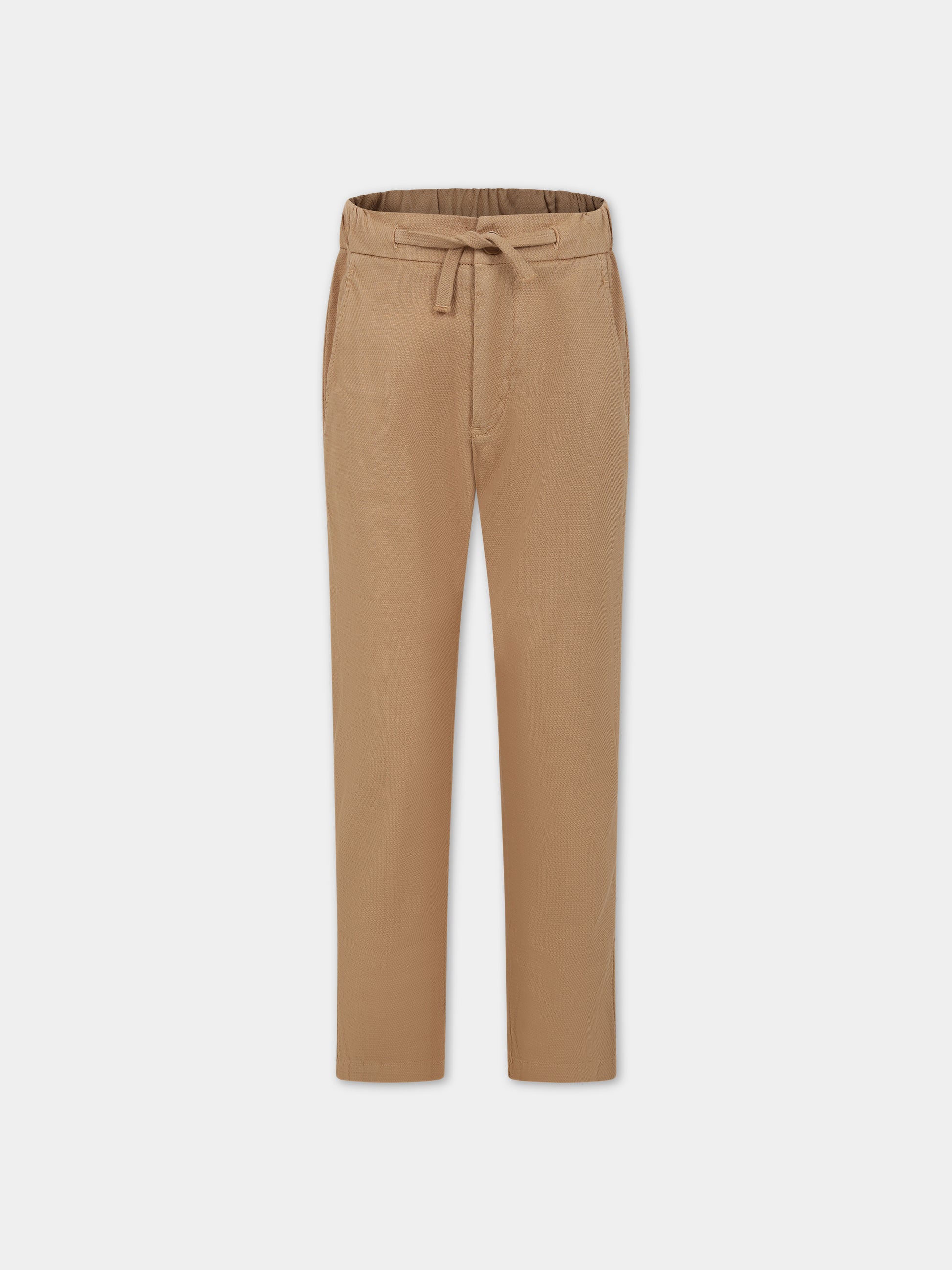 Pantaloni beige per bambino con logo,Dondup Kids,DMPA258 CE219 BD003 6005